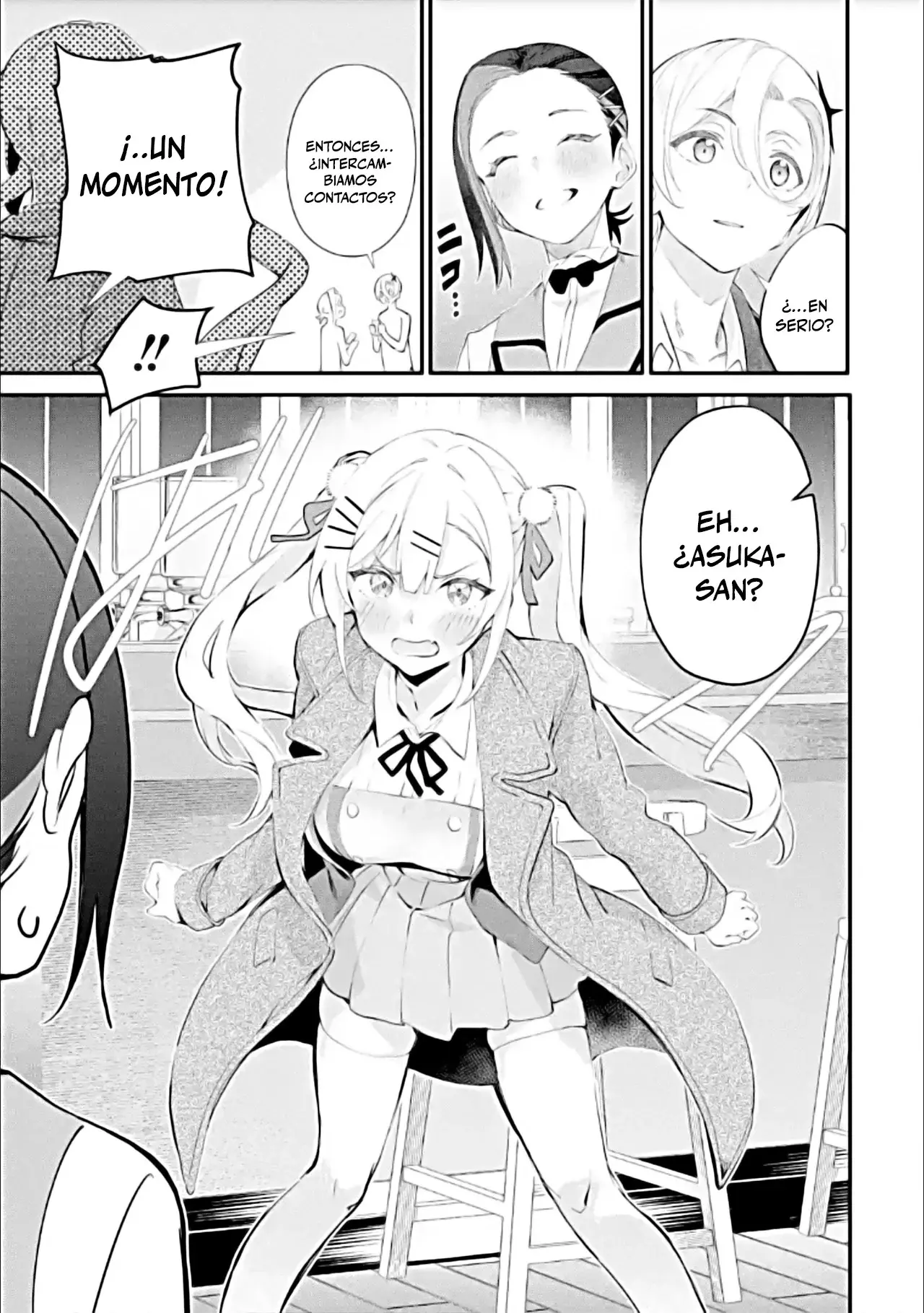 Urakata de sapōto shi teta geinō ikka o tsuihō sa reta boku wa, futsū no seishun o ōka shitai. Capitulo 18: Si, CON MUCHO GUSTO página 19