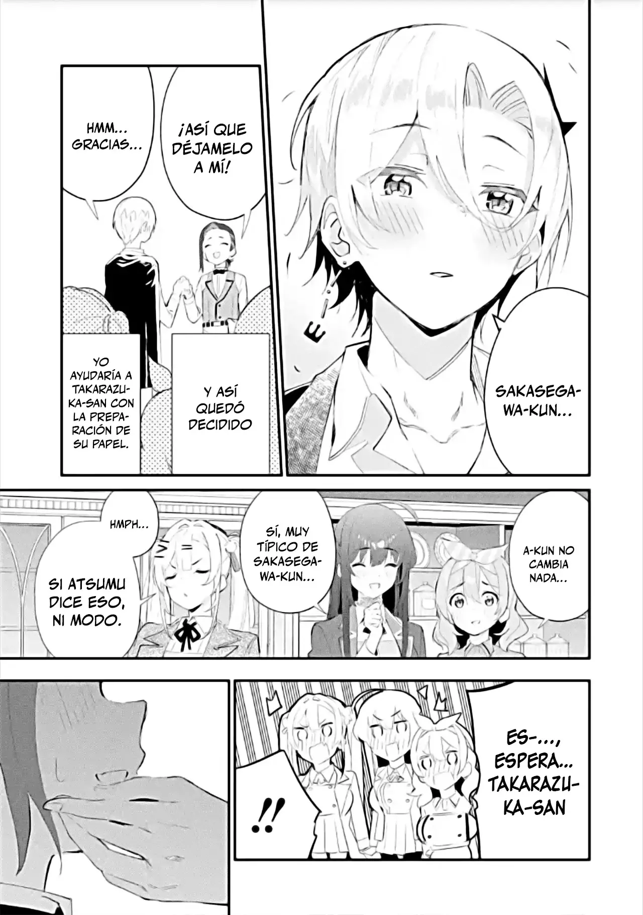 Urakata de sapōto shi teta geinō ikka o tsuihō sa reta boku wa, futsū no seishun o ōka shitai. Capitulo 18: Si, CON MUCHO GUSTO página 23