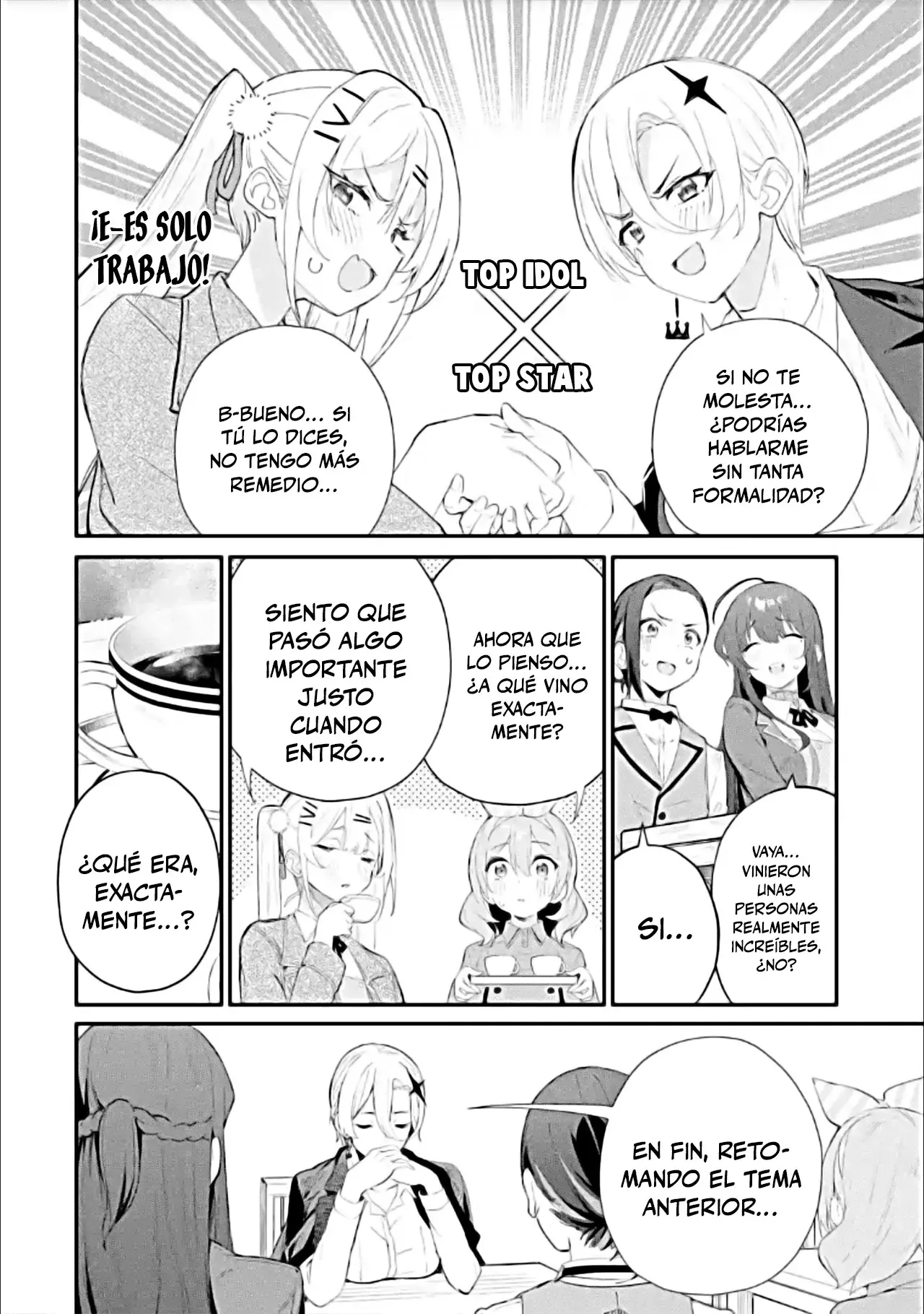 Urakata de sapōto shi teta geinō ikka o tsuihō sa reta boku wa, futsū no seishun o ōka shitai. Capitulo 18: Si, CON MUCHO GUSTO página 8