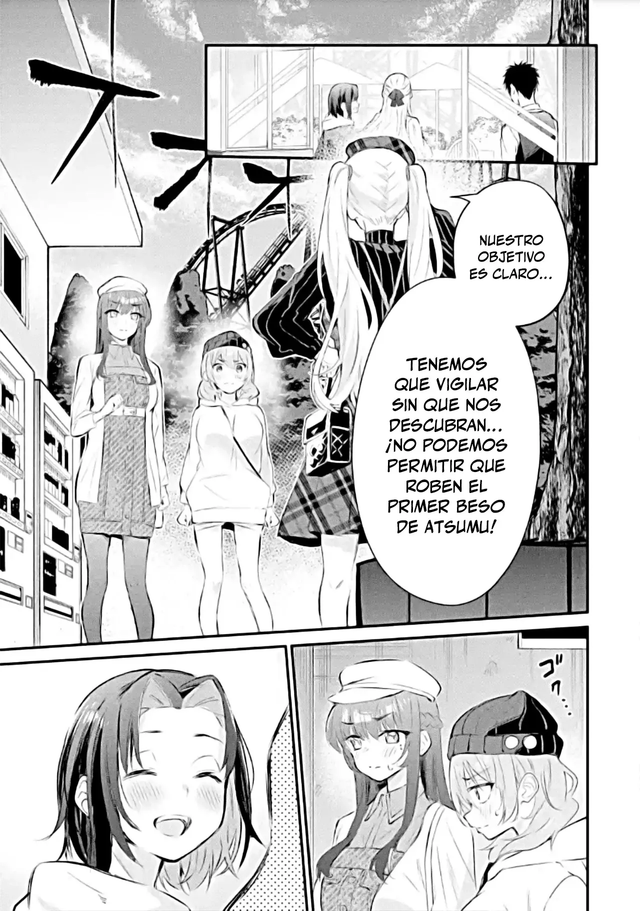 Urakata de sapōto shi teta geinō ikka o tsuihō sa reta boku wa, futsū no seishun o ōka shitai. Capitulo 19: Cita en el parque de diversiones página 23
