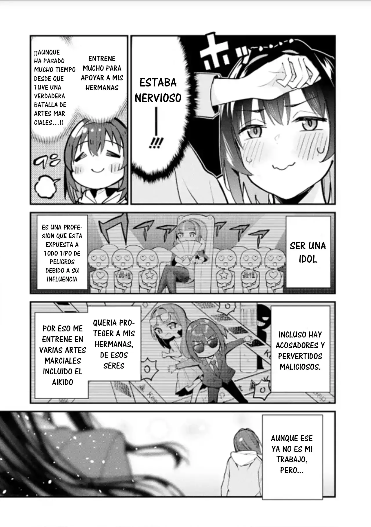 Urakata de sapōto shi teta geinō ikka o tsuihō sa reta boku wa, futsū no seishun o ōka shitai. Capitulo 3: Una Belleza en Problemas página 8
