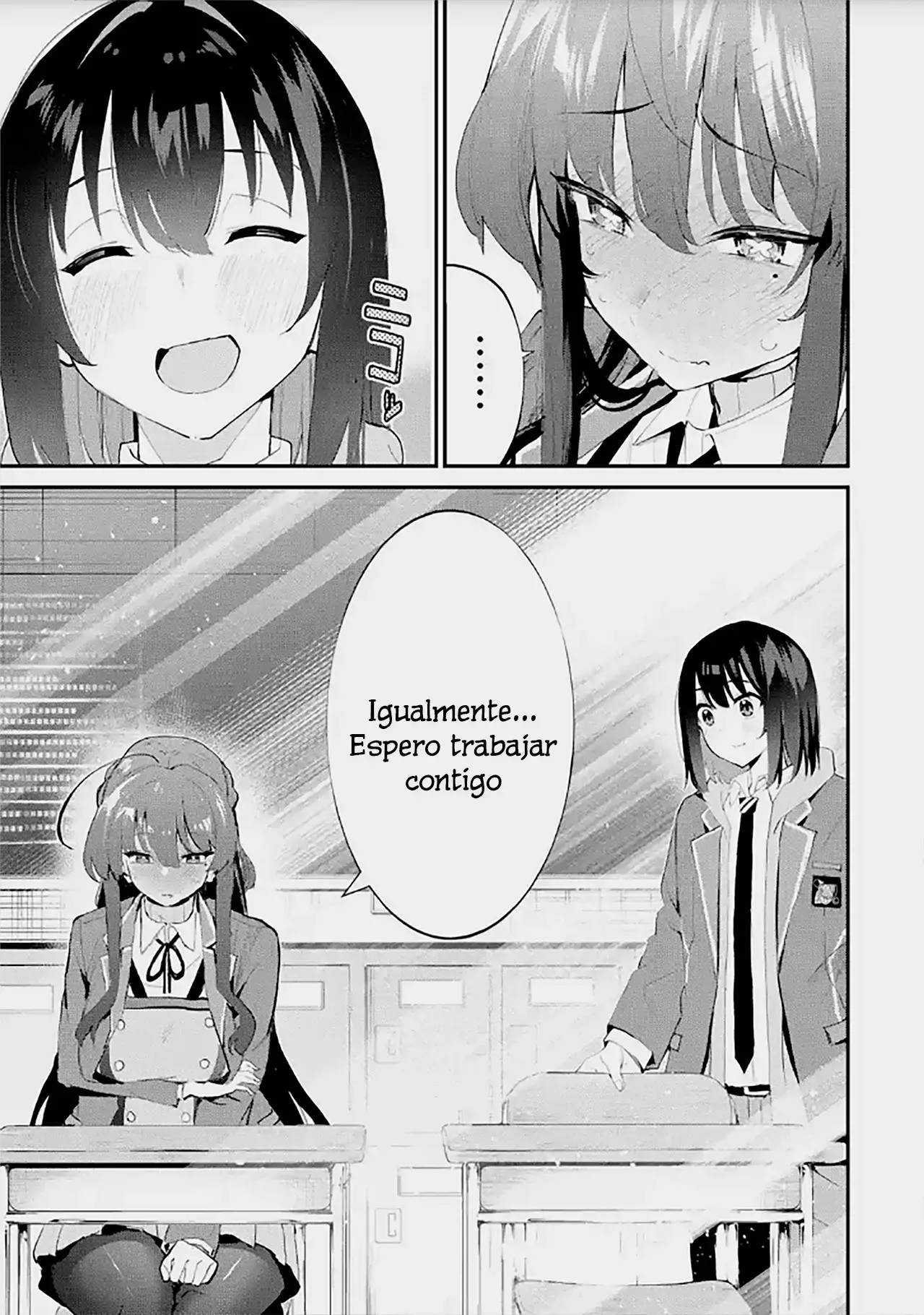 Urakata de sapōto shi teta geinō ikka o tsuihō sa reta boku wa, futsū no seishun o ōka shitai. Capitulo 6: Reunión página 23