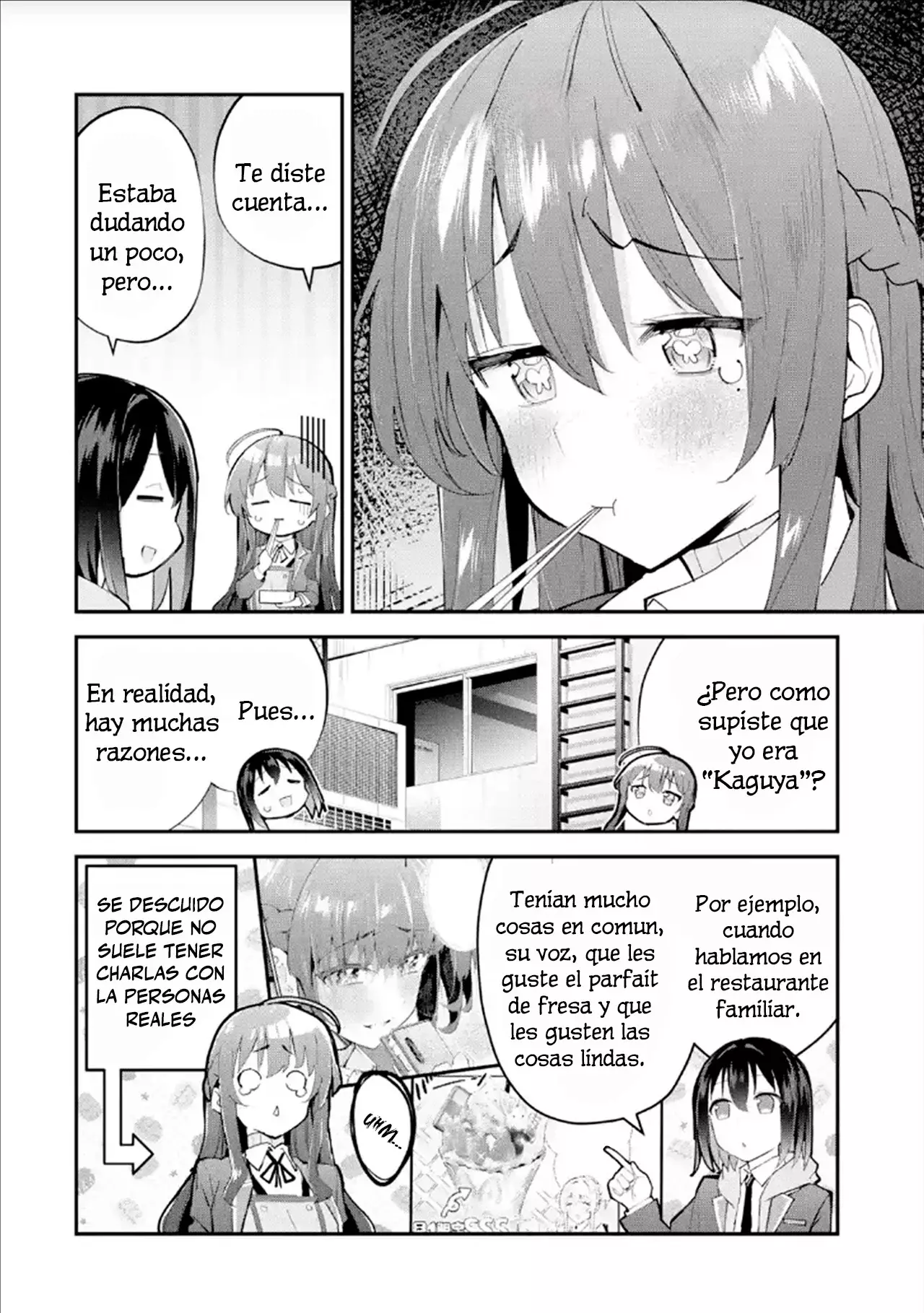 Urakata de sapōto shi teta geinō ikka o tsuihō sa reta boku wa, futsū no seishun o ōka shitai. Capitulo 7: El secreto de Himeji página 16