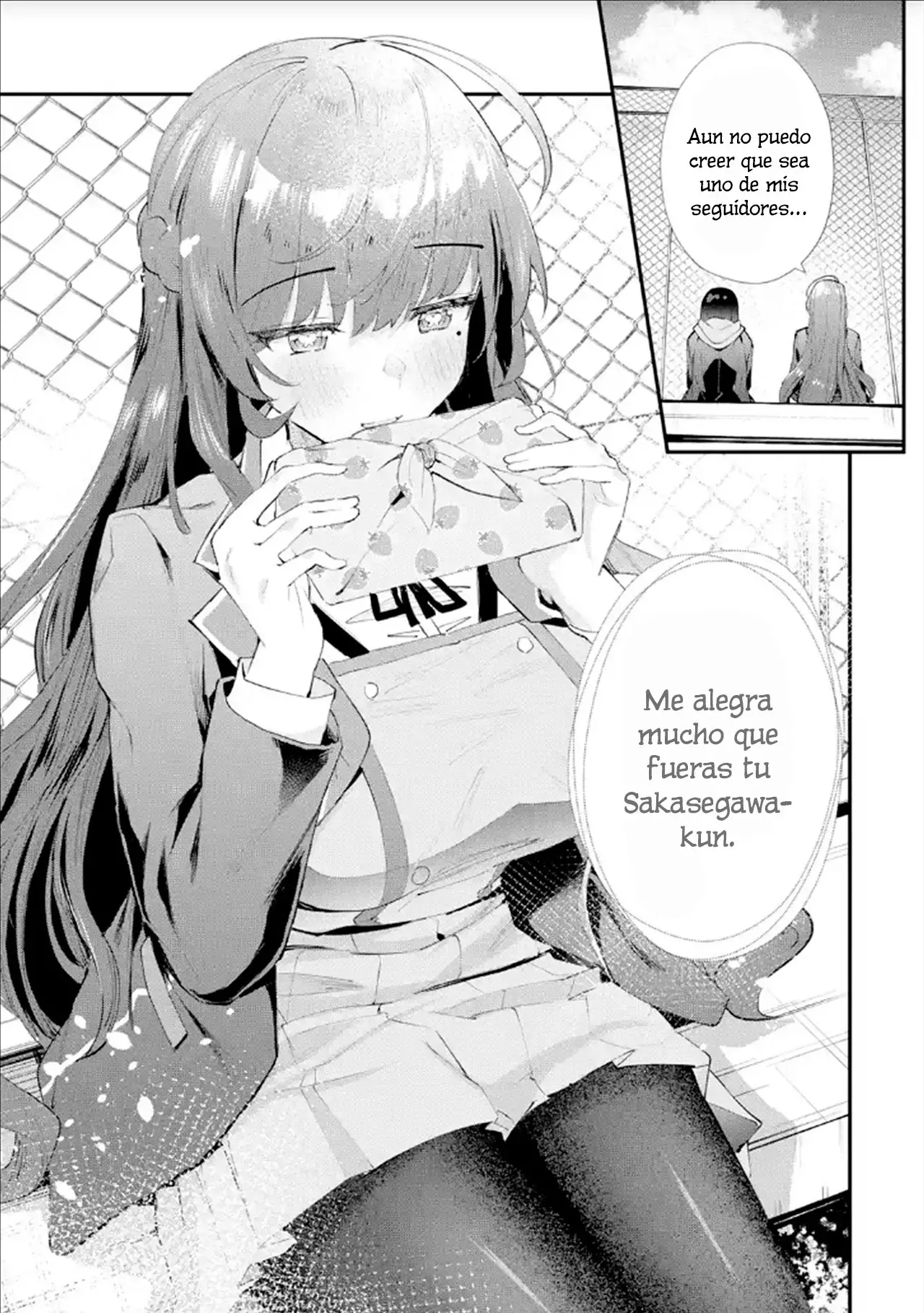 Urakata de sapōto shi teta geinō ikka o tsuihō sa reta boku wa, futsū no seishun o ōka shitai. Capitulo 7: El secreto de Himeji página 19