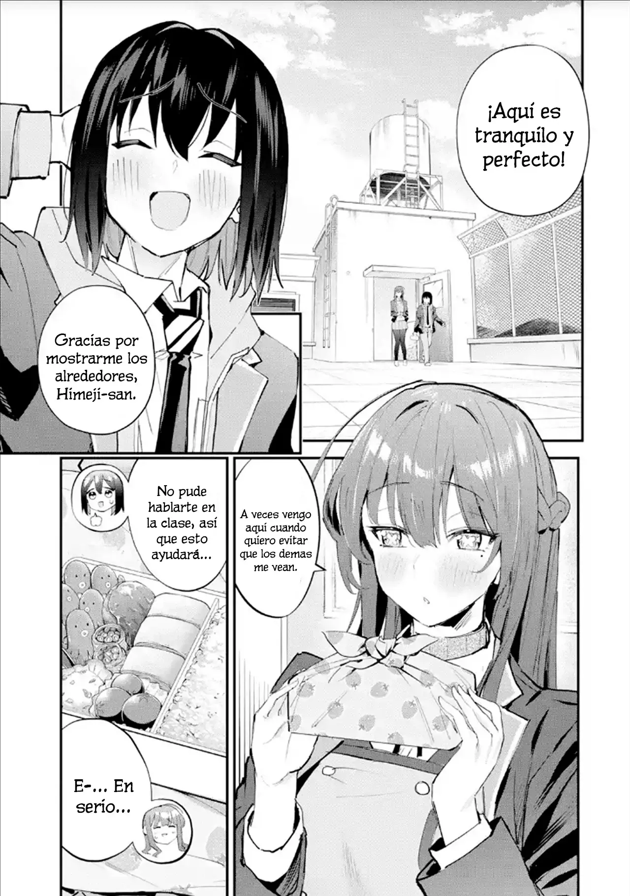 Urakata de sapōto shi teta geinō ikka o tsuihō sa reta boku wa, futsū no seishun o ōka shitai. Capitulo 7: El secreto de Himeji página 9