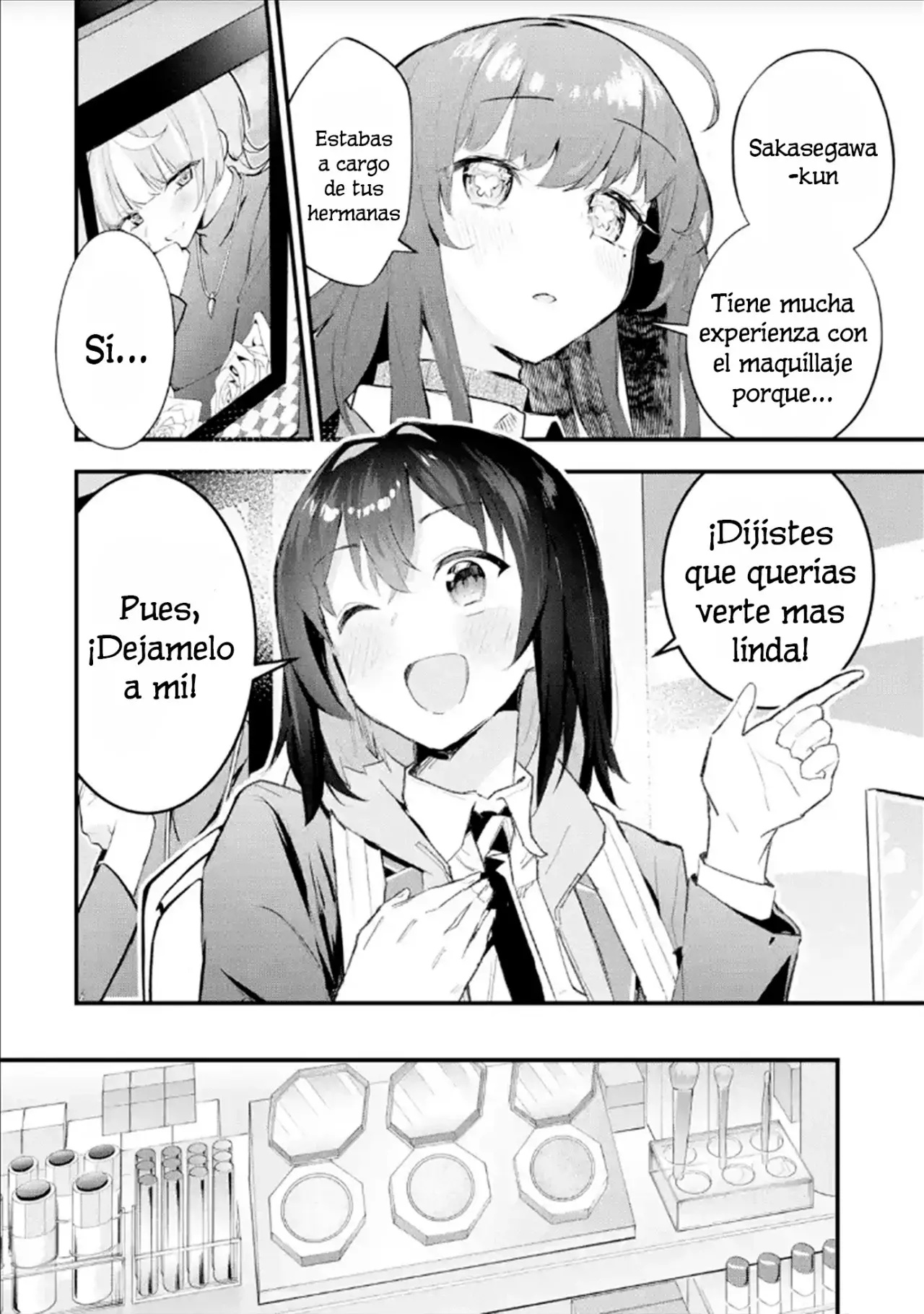 Urakata de sapōto shi teta geinō ikka o tsuihō sa reta boku wa, futsū no seishun o ōka shitai. Capitulo 8: ¡Hagamos algo lindo! página 6