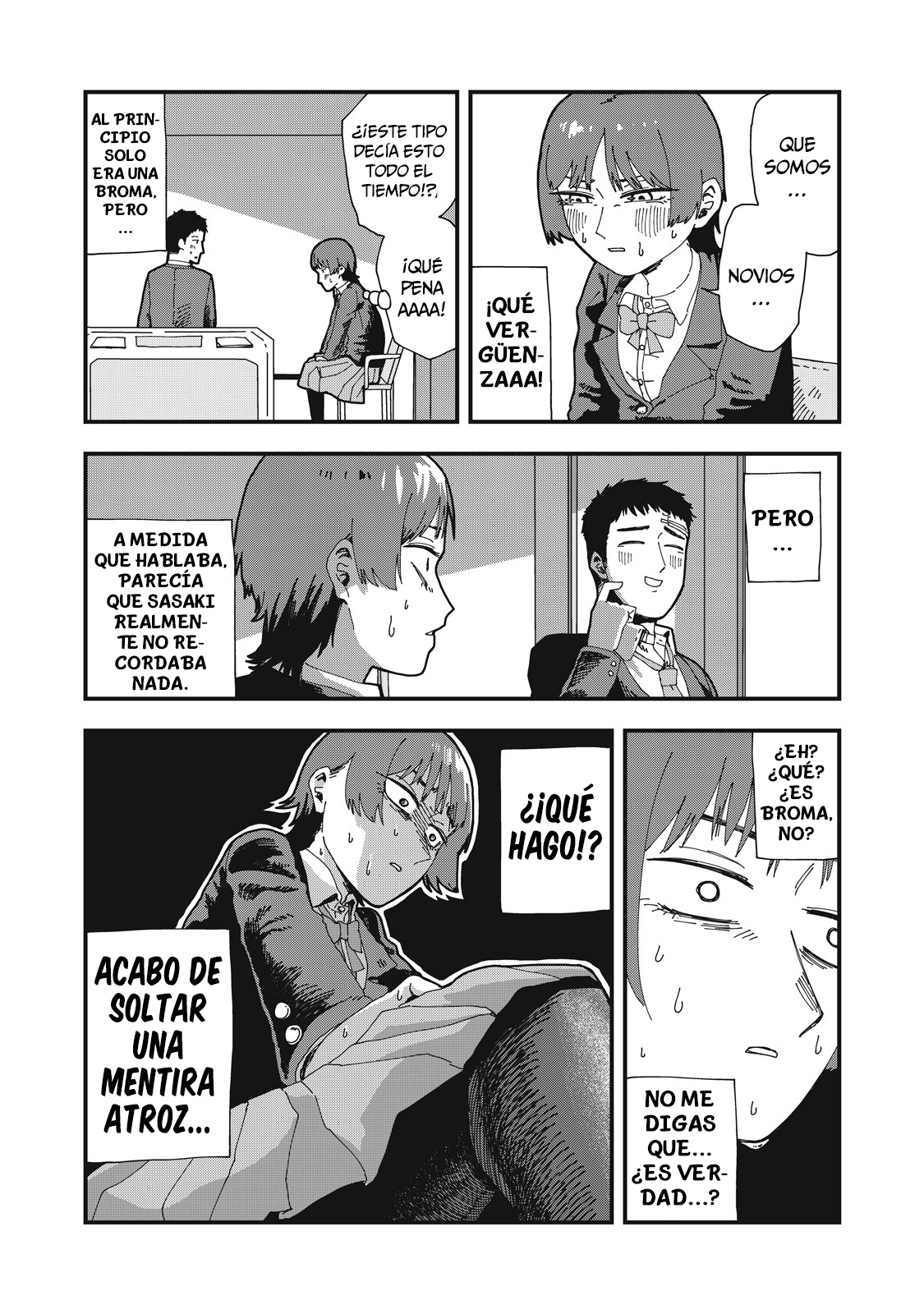 Mi novia mentirosa, hoy también finge ser mi novia Capitulo 2 página 4