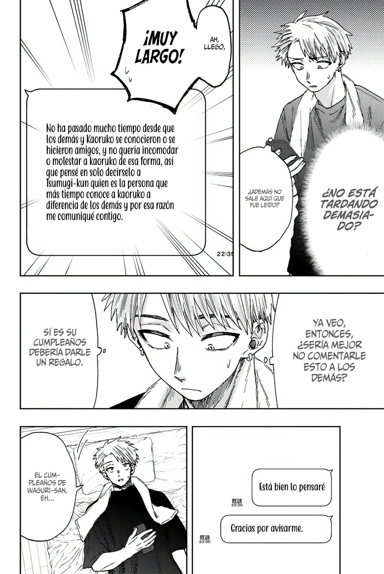 Kaoru Hana Wa Rin To Saku Capitulo 28: El Regalo de cumpleaños para Waguri-san. página 7
