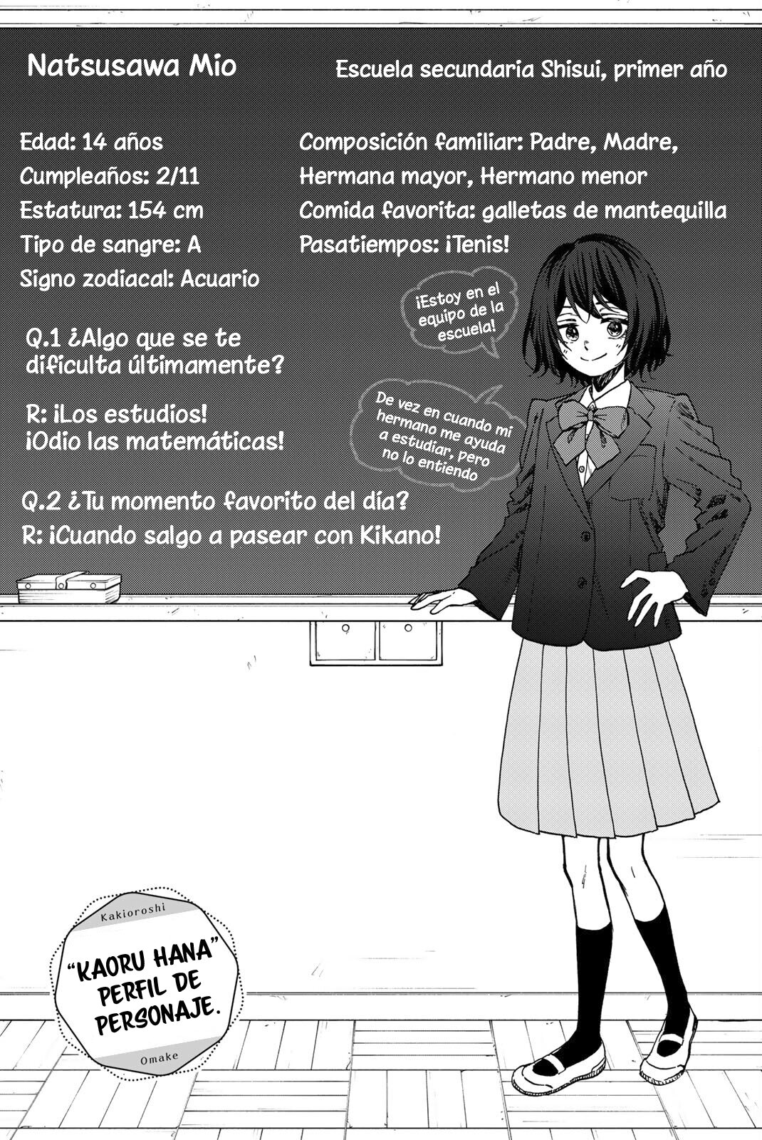 Kaoru Hana Wa Rin To Saku Capitulo 53.6: Extras Tomo 7. página 2