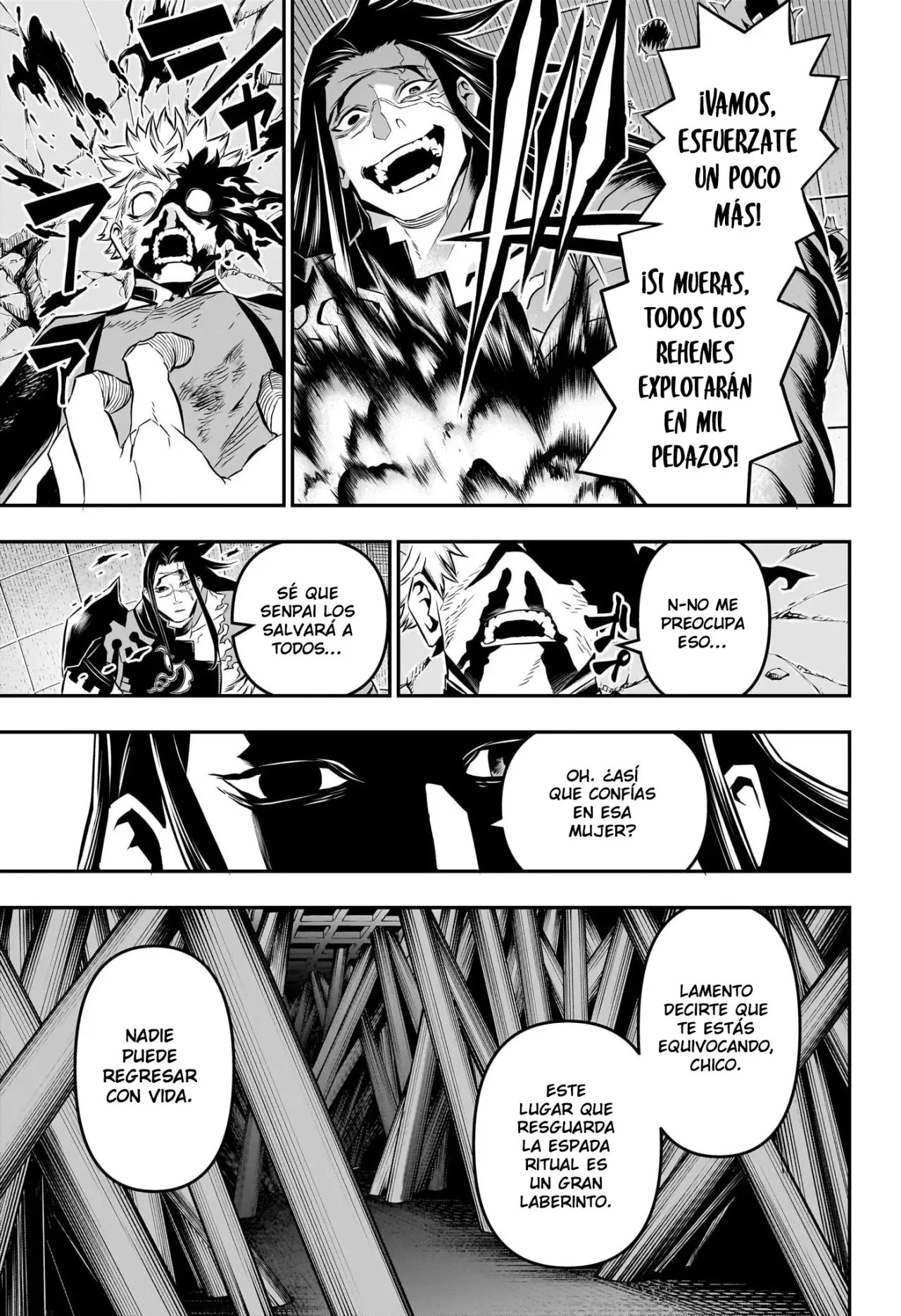 Nue's Exorcist Capitulo 54: La pelea de Gakurou y Senpai página 10