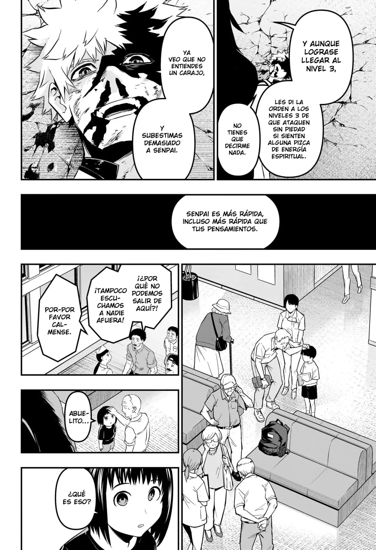 Nue's Exorcist Capitulo 54: La pelea de Gakurou y Senpai página 11