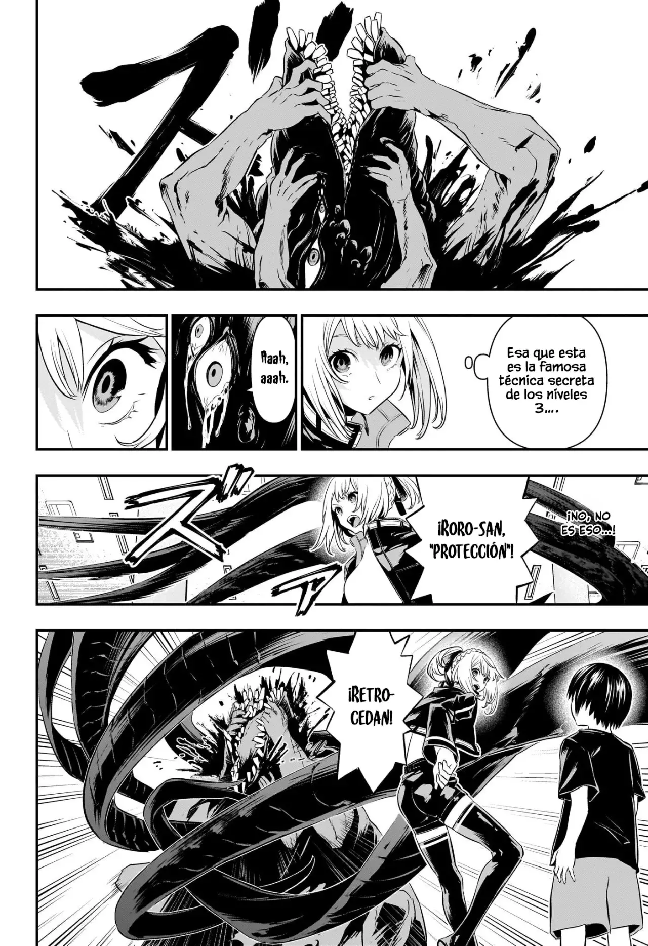 Nue's Exorcist Capitulo 54: La pelea de Gakurou y Senpai página 17