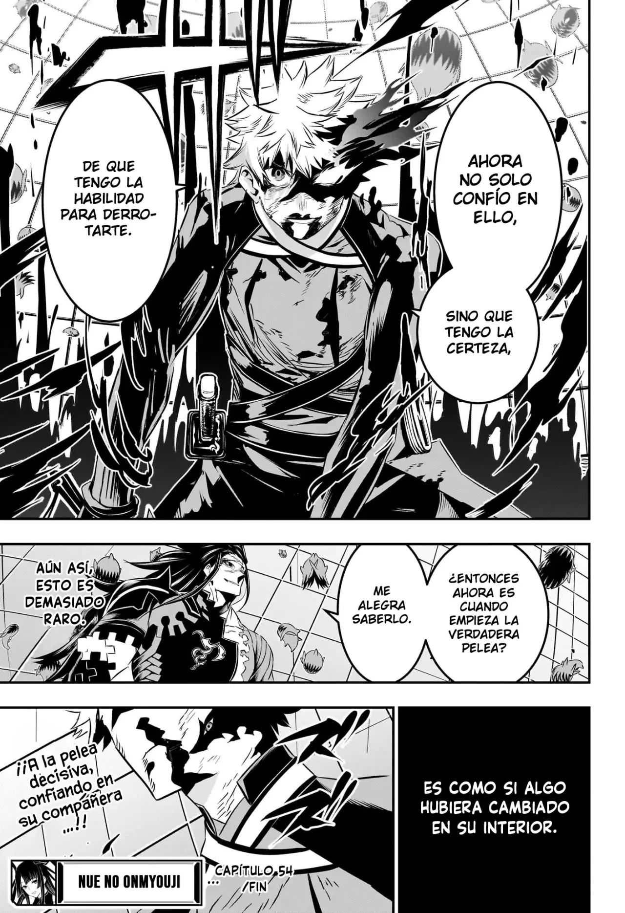 Nue's Exorcist Capitulo 54: La pelea de Gakurou y Senpai página 22
