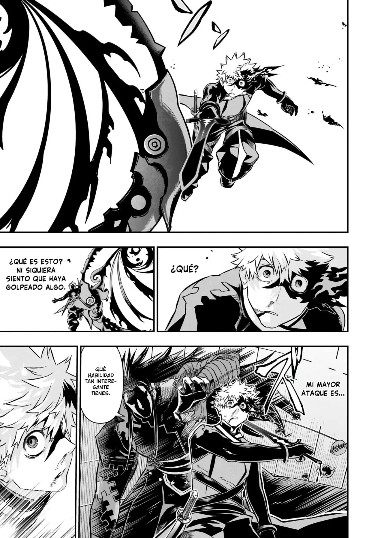 Nue's Exorcist Capitulo 54: La pelea de Gakurou y Senpai página 8