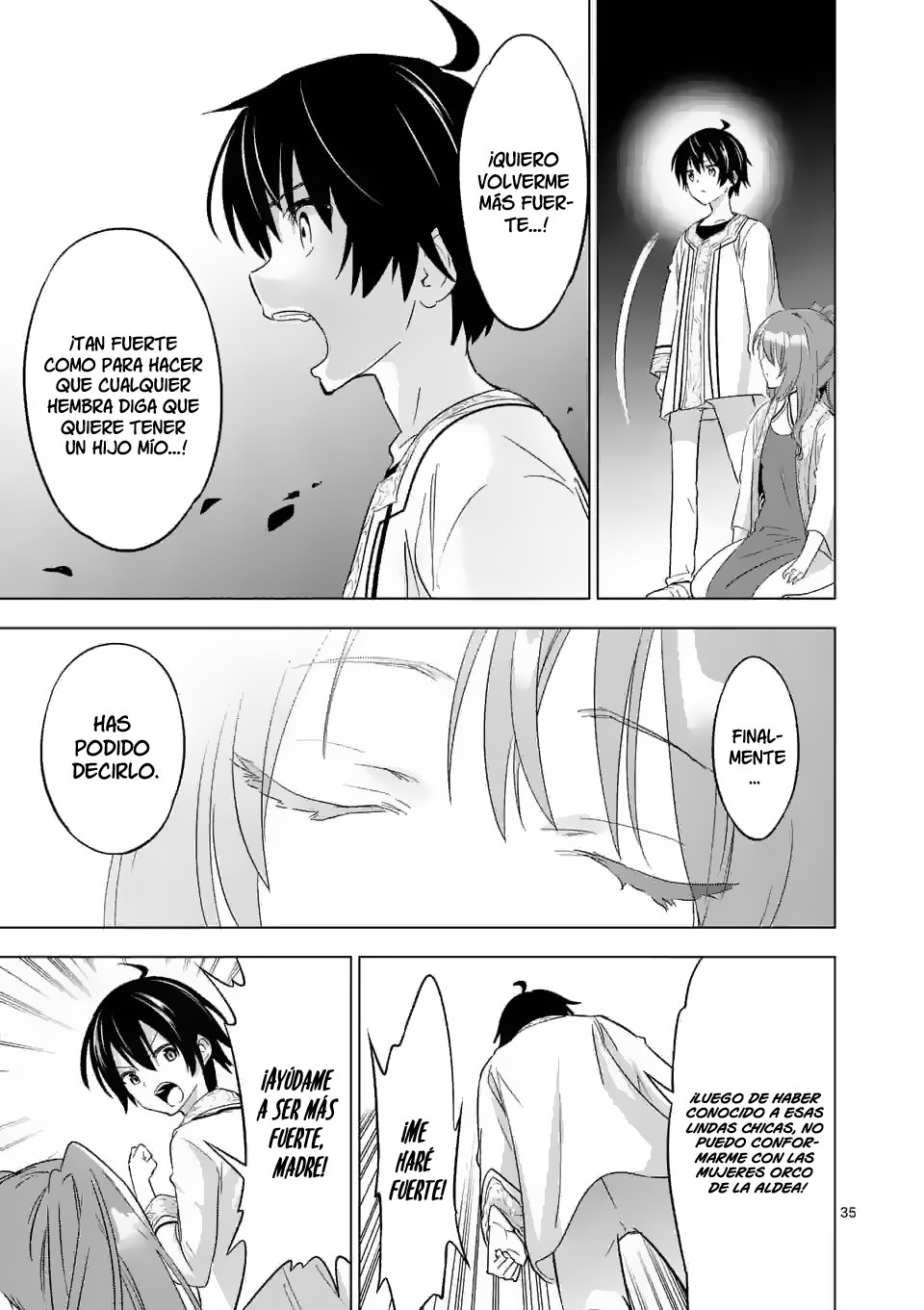 Shijou Saikyou Orc-san no Tanoshii Tanetsuke Harem Zukuri Capitulo 1: La divertida vida del orco más poderoso de la historia, creando un harem en un mundo alternativo página 34