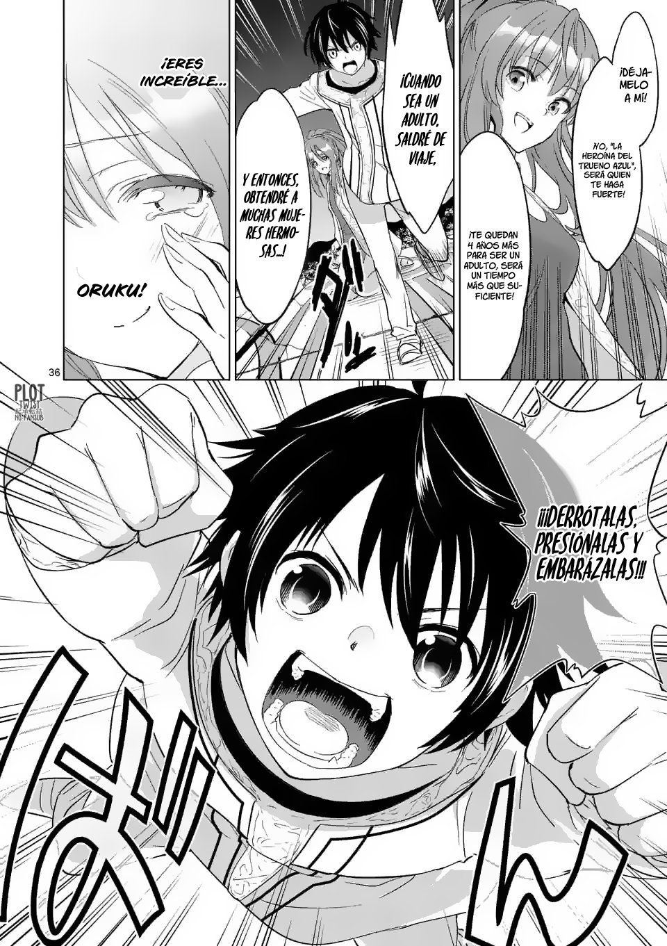 Shijou Saikyou Orc-san no Tanoshii Tanetsuke Harem Zukuri Capitulo 1: La divertida vida del orco más poderoso de la historia, creando un harem en un mundo alternativo página 35