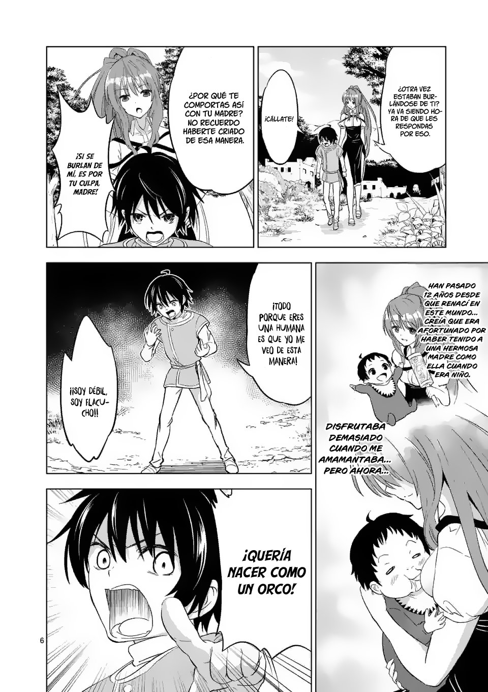 Shijou Saikyou Orc-san no Tanoshii Tanetsuke Harem Zukuri Capitulo 1: La divertida vida del orco más poderoso de la historia, creando un harem en un mundo alternativo página 7