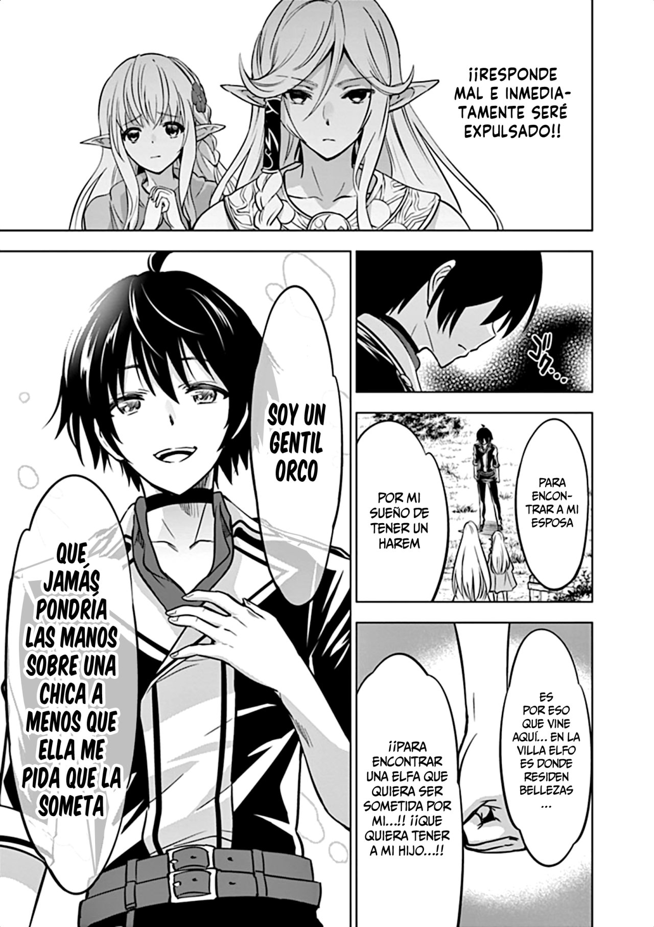 Shijou Saikyou Orc-san no Tanoshii Tanetsuke Harem Zukuri Capitulo 14: Oruku en la Villa Elfo página 13