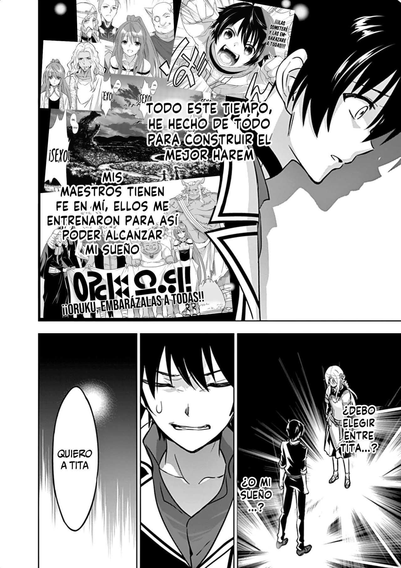 Shijou Saikyou Orc-san no Tanoshii Tanetsuke Harem Zukuri Capitulo 17: Ser con una o Ser con muchas… he ahí el dilema. página 8