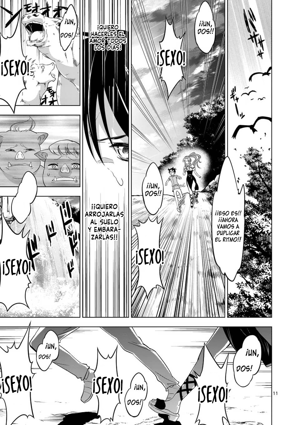 Shijou Saikyou Orc-san no Tanoshii Tanetsuke Harem Zukuri Capitulo 2: El entrenamiento de una Mujer caballero es un poco duro. página 13