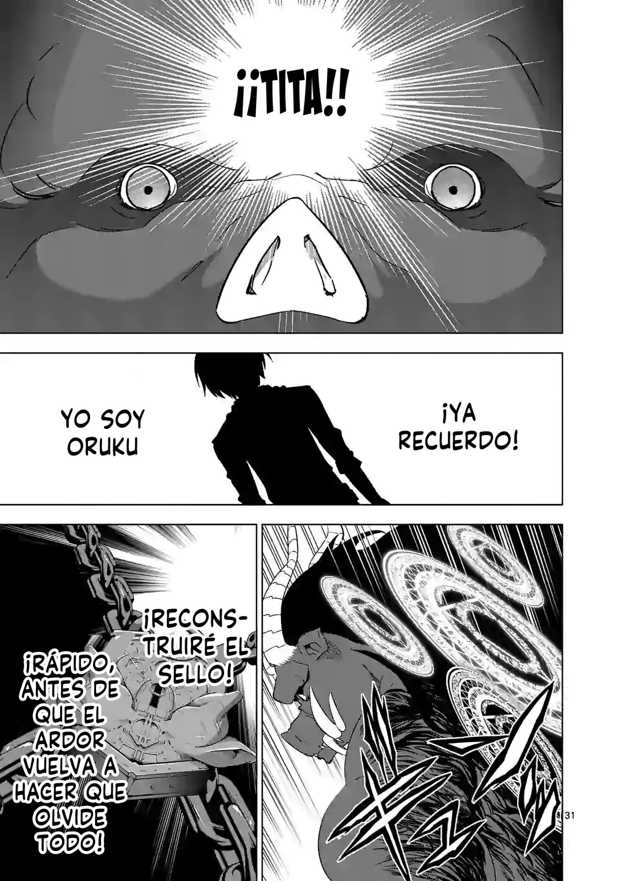 Shijou Saikyou Orc-san no Tanoshii Tanetsuke Harem Zukuri Capitulo 21: El Poder del Orco Evolutivo. página 34