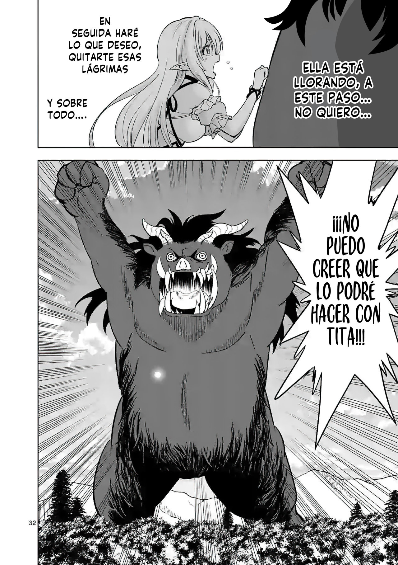 Shijou Saikyou Orc-san no Tanoshii Tanetsuke Harem Zukuri Capitulo 21: El Poder del Orco Evolutivo. página 35