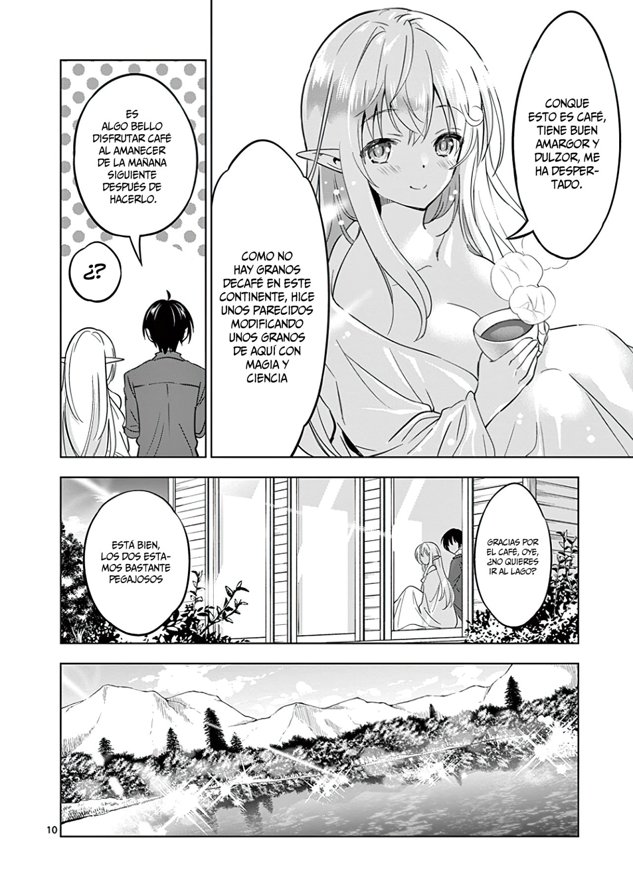 Shijou Saikyou Orc-san no Tanoshii Tanetsuke Harem Zukuri Capitulo 22: El Orco y la Elfa se unen. página 14