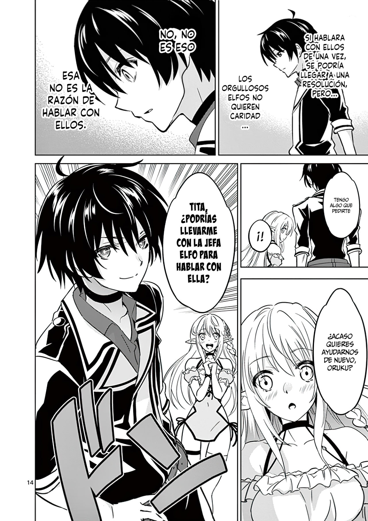 Shijou Saikyou Orc-san no Tanoshii Tanetsuke Harem Zukuri Capitulo 22: El Orco y la Elfa se unen. página 19