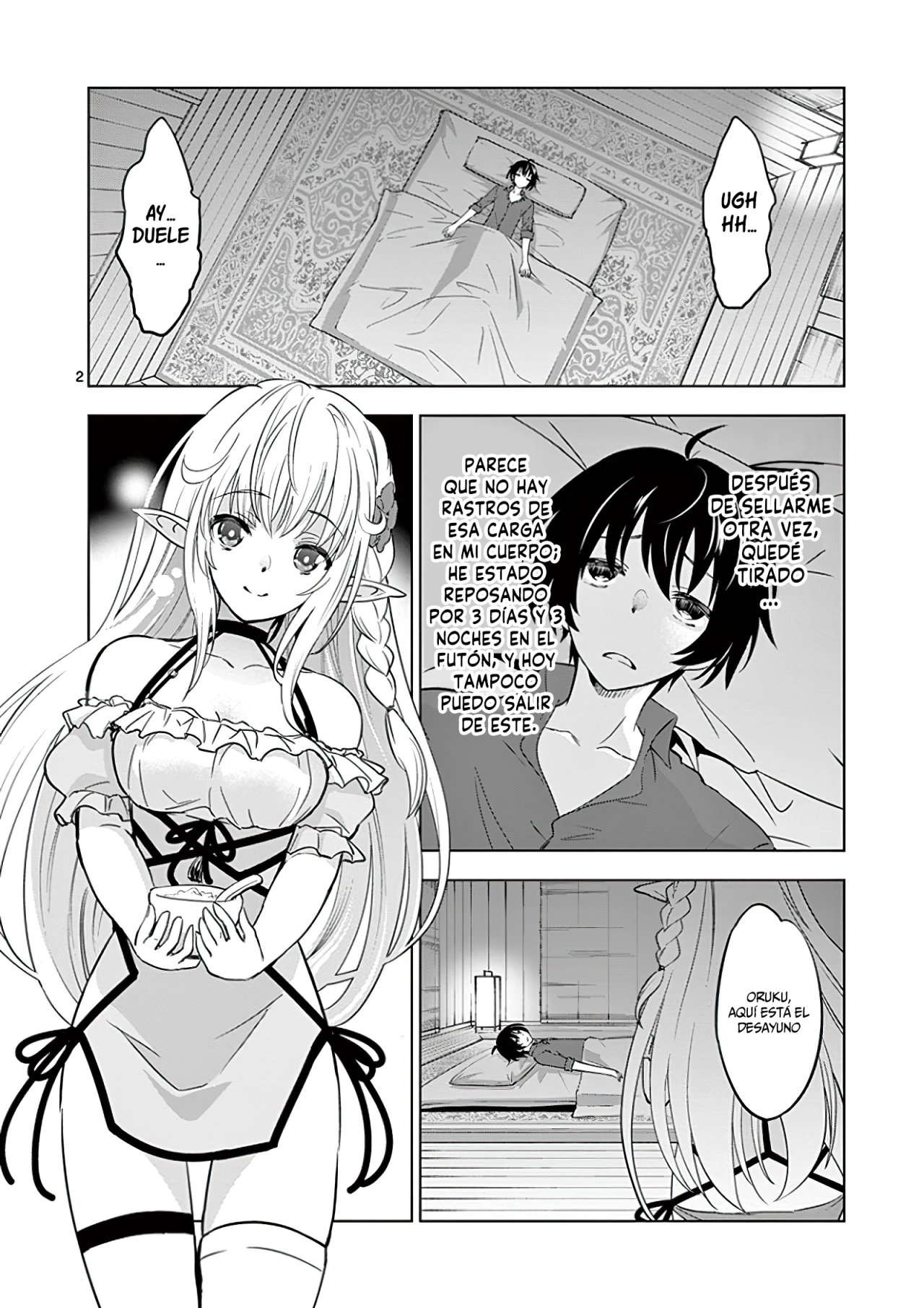 Shijou Saikyou Orc-san no Tanoshii Tanetsuke Harem Zukuri Capitulo 22: El Orco y la Elfa se unen. página 5