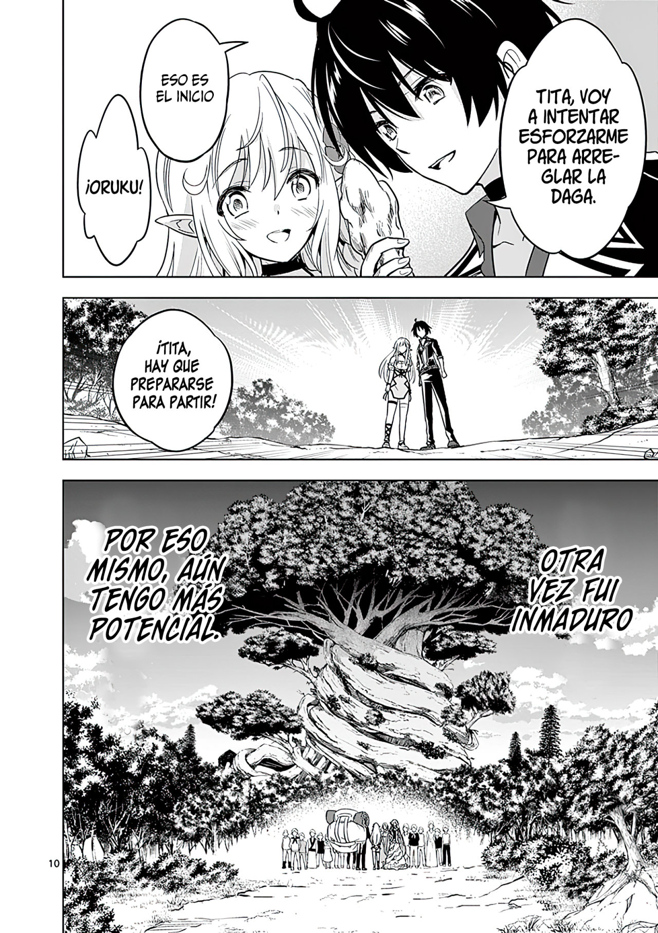 Shijou Saikyou Orc-san no Tanoshii Tanetsuke Harem Zukuri Capitulo 24: La Partida del Orco. página 11