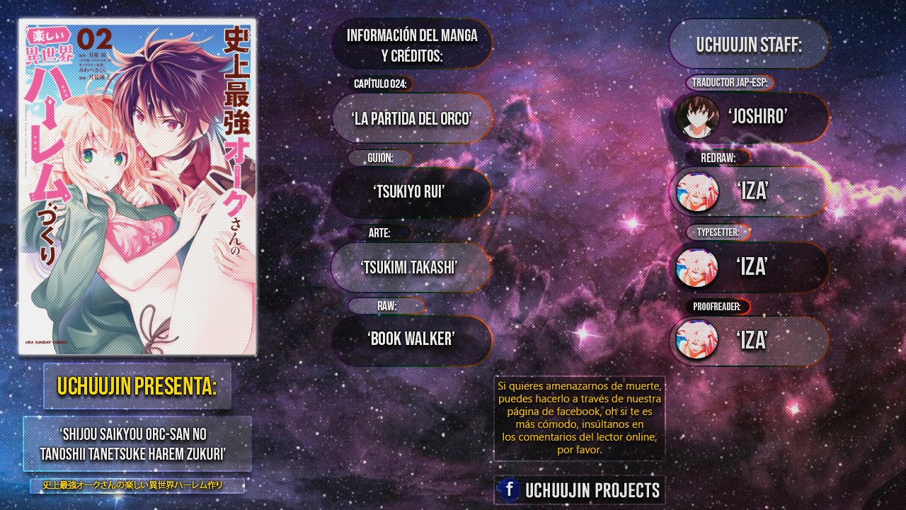 Shijou Saikyou Orc-san no Tanoshii Tanetsuke Harem Zukuri Capitulo 24: La Partida del Orco. página 2