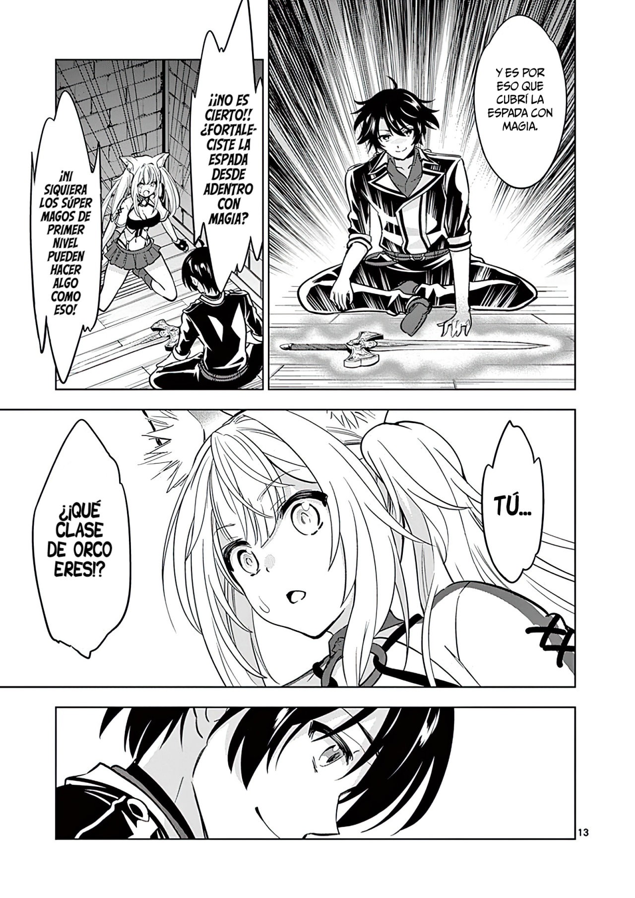 Shijou Saikyou Orc-san no Tanoshii Tanetsuke Harem Zukuri Capitulo 29: La Clase del Orco. página 15
