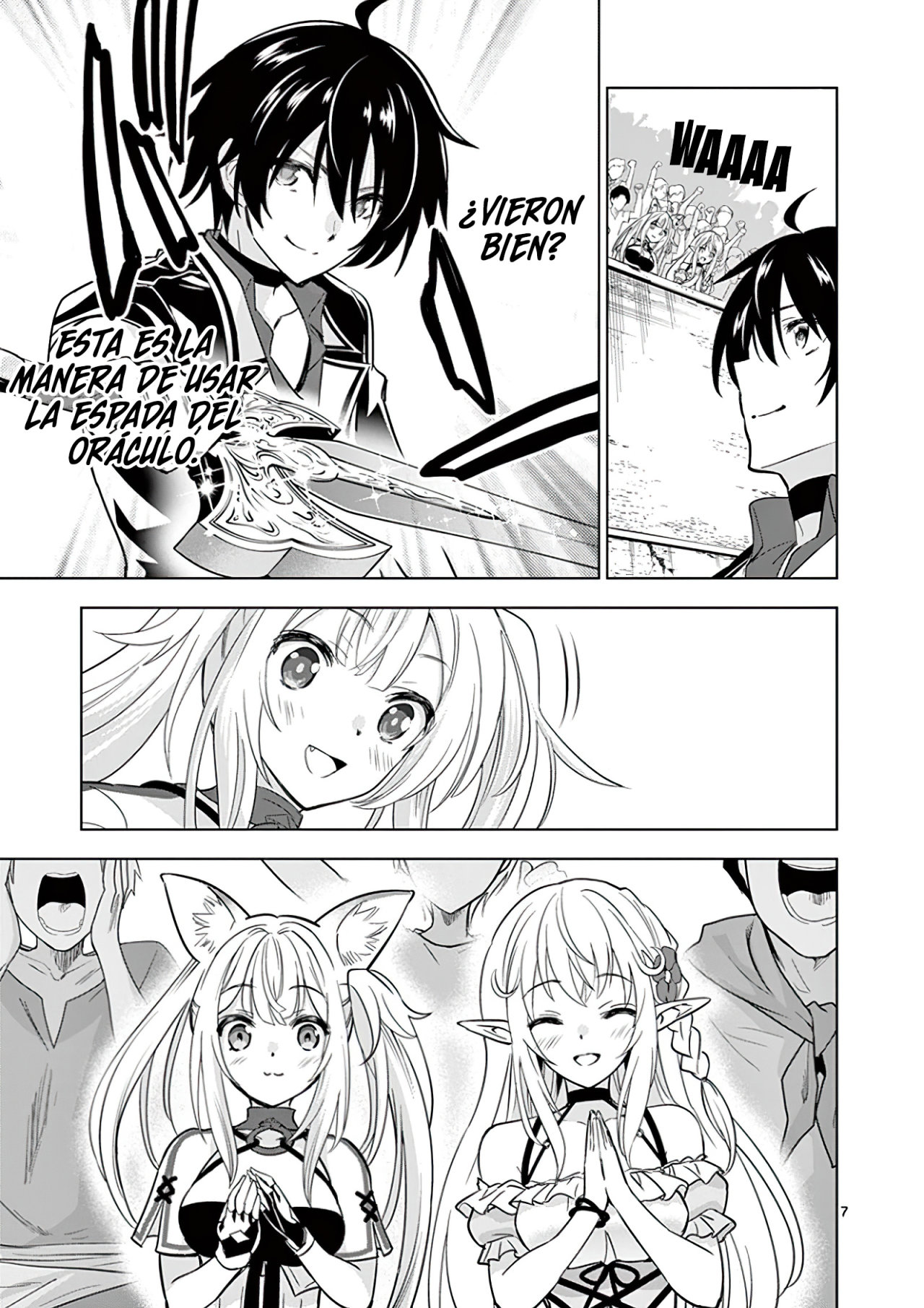 Shijou Saikyou Orc-san no Tanoshii Tanetsuke Harem Zukuri Capitulo 32: El Orco y la Celebración por la Victoria. página 9