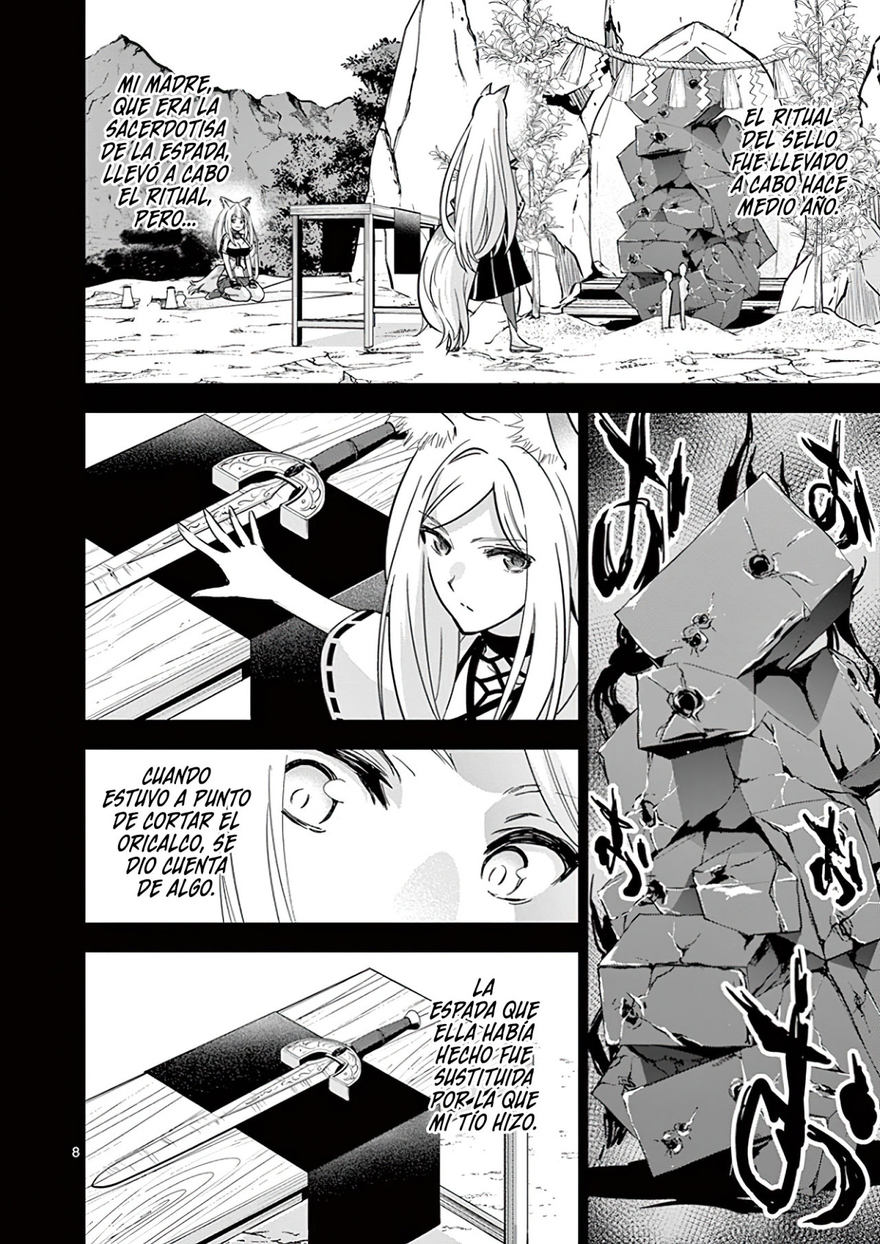 Shijou Saikyou Orc-san no Tanoshii Tanetsuke Harem Zukuri Capitulo 33: El Pasado Triste de la Kitsune y el Orco. página 11