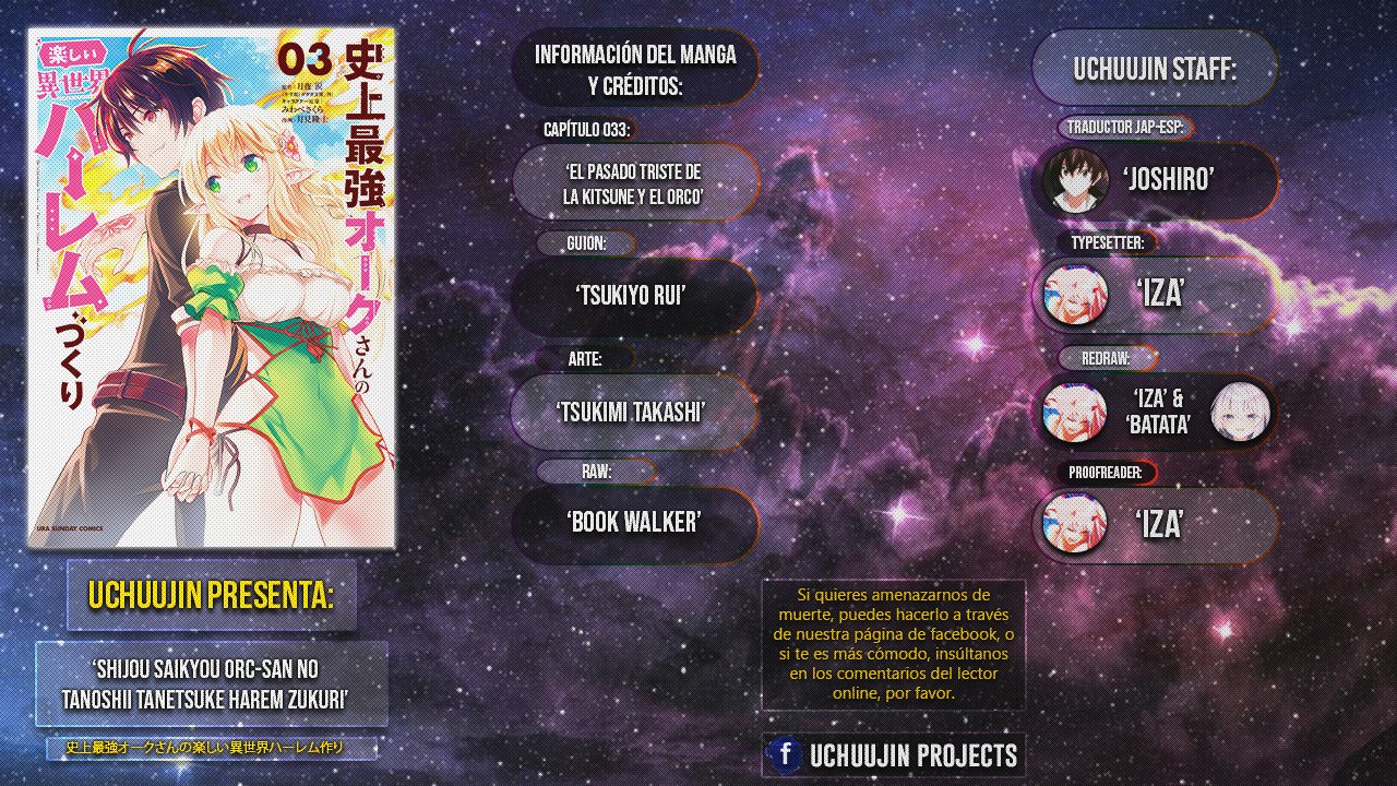 Shijou Saikyou Orc-san no Tanoshii Tanetsuke Harem Zukuri Capitulo 33: El Pasado Triste de la Kitsune y el Orco. página 2