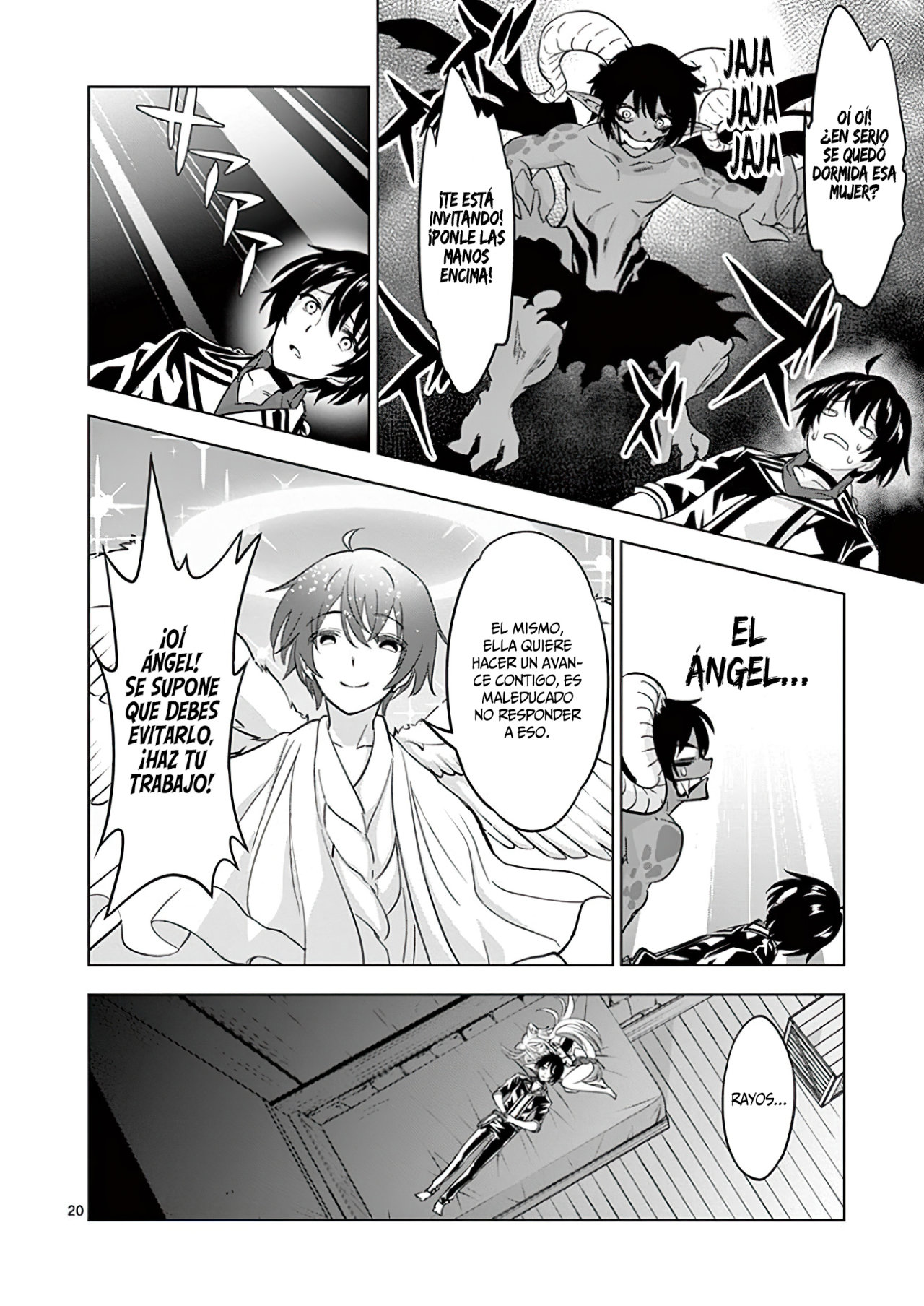 Shijou Saikyou Orc-san no Tanoshii Tanetsuke Harem Zukuri Capitulo 36: El Ángel y el Demonio del Orco. página 22