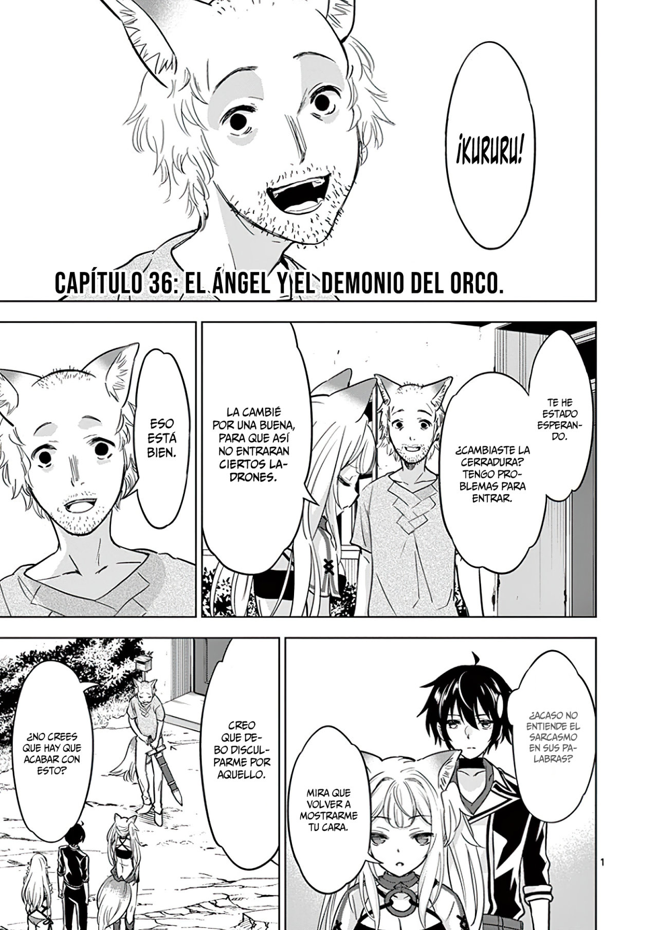 Shijou Saikyou Orc-san no Tanoshii Tanetsuke Harem Zukuri Capitulo 36: El Ángel y el Demonio del Orco. página 3