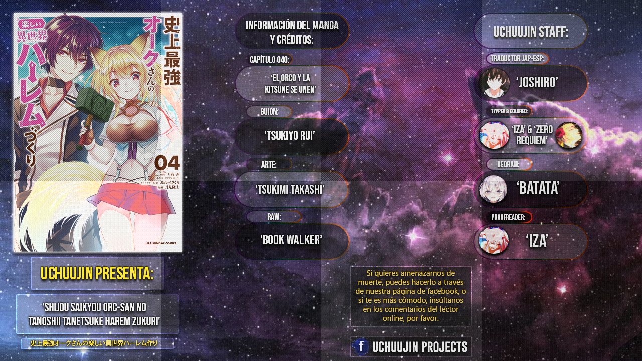 Shijou Saikyou Orc-san no Tanoshii Tanetsuke Harem Zukuri Capitulo 40: El Orco y la Kitsune se Unen. página 2
