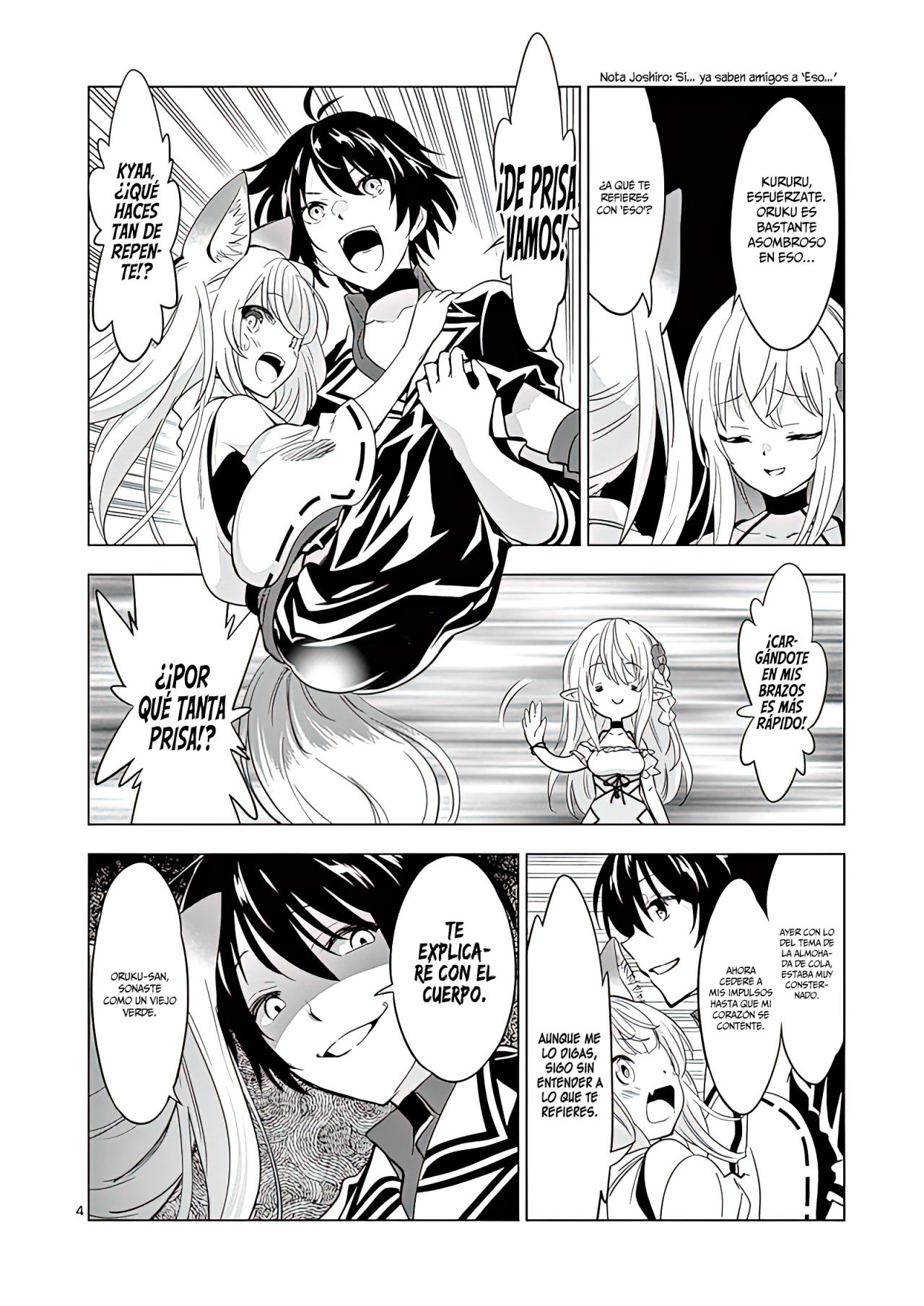 Shijou Saikyou Orc-san no Tanoshii Tanetsuke Harem Zukuri Capitulo 40: El Orco y la Kitsune se Unen. página 8