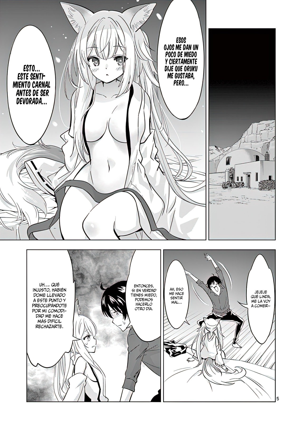Shijou Saikyou Orc-san no Tanoshii Tanetsuke Harem Zukuri Capitulo 40: El Orco y la Kitsune se Unen. página 9
