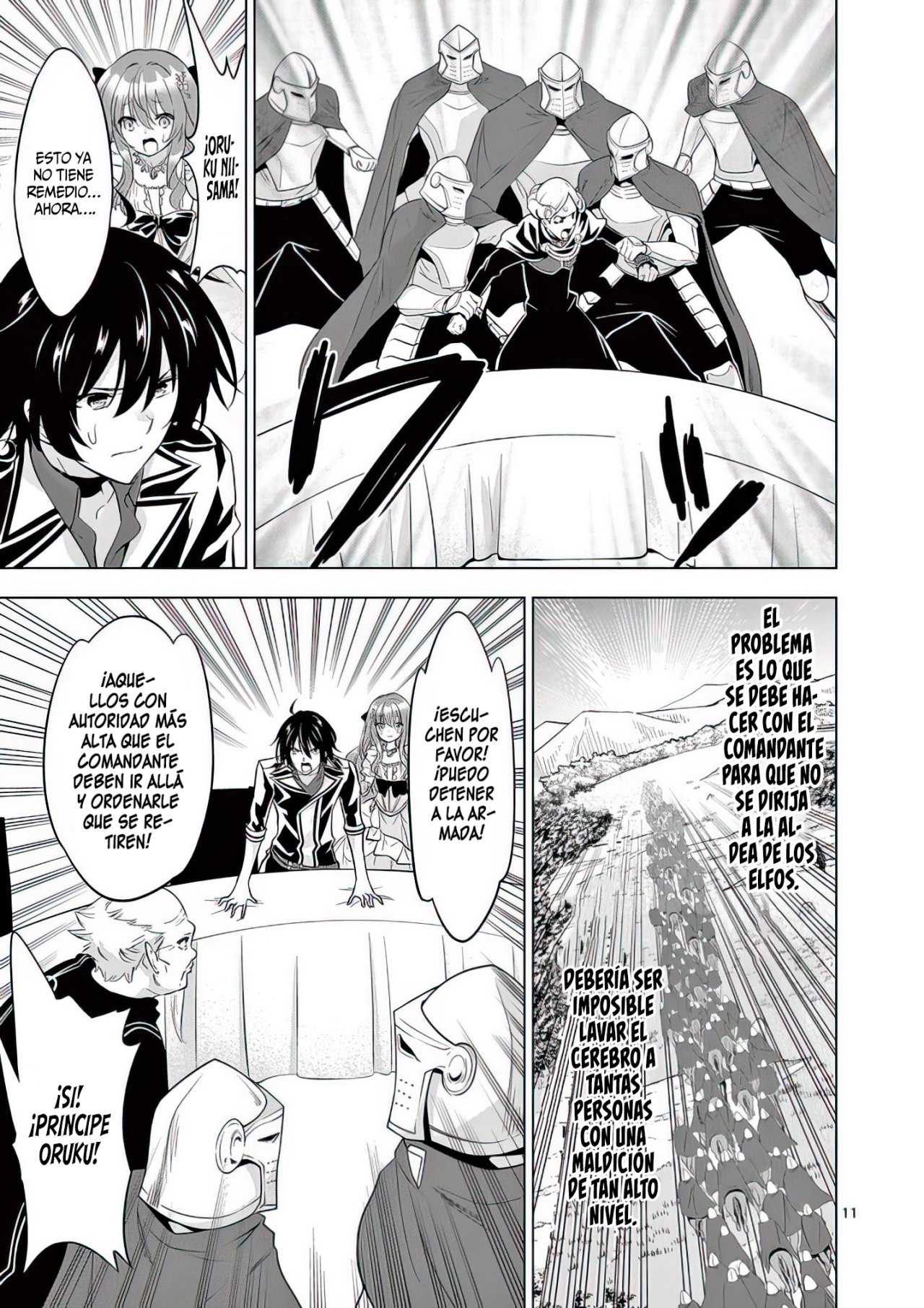 Shijou Saikyou Orc-san no Tanoshii Tanetsuke Harem Zukuri Capitulo 52: El gran Rey lleva en sus brazos su personalidad y sus problemas familiares. página 14