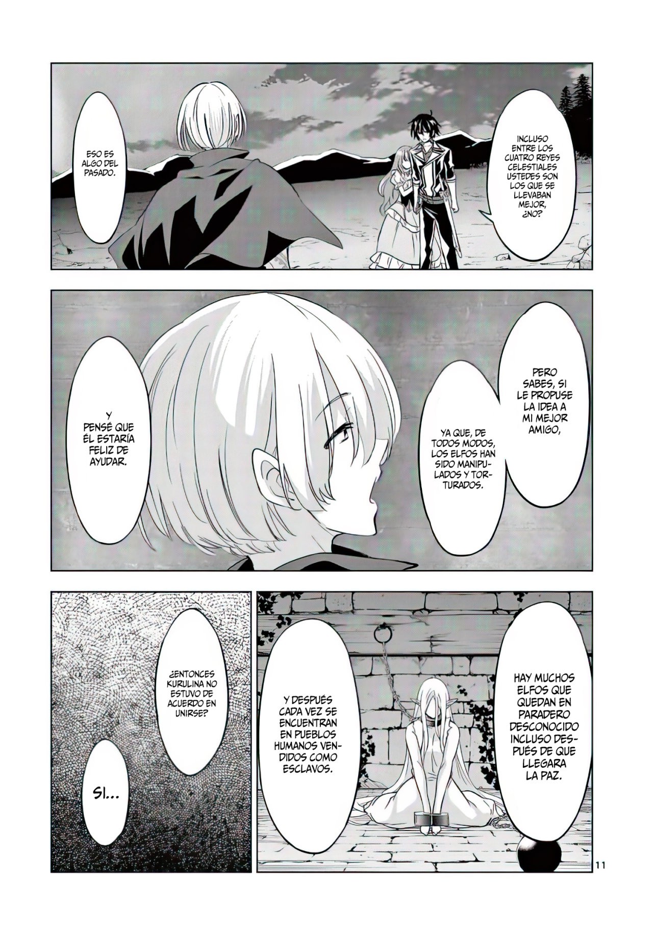 Shijou Saikyou Orc-san no Tanoshii Tanetsuke Harem Zukuri Capitulo 56: No pensar en destruir el mundo sólo porque el villano tuvo pasado trágico. página 14