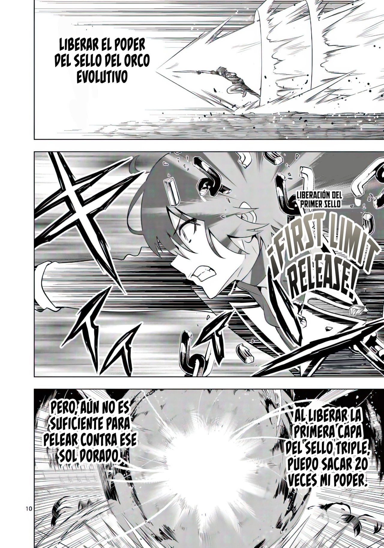 Shijou Saikyou Orc-san no Tanoshii Tanetsuke Harem Zukuri Capitulo 58: Aria Height Vs Second Limit Release. página 13