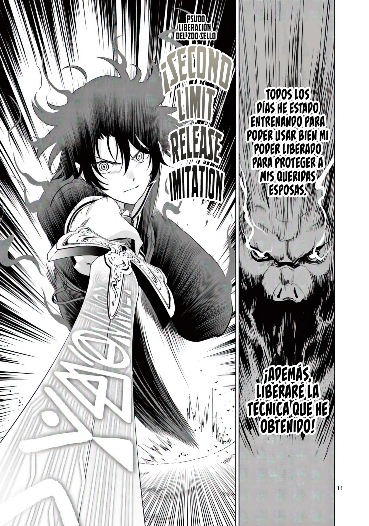 Shijou Saikyou Orc-san no Tanoshii Tanetsuke Harem Zukuri Capitulo 58: Aria Height Vs Second Limit Release. página 14