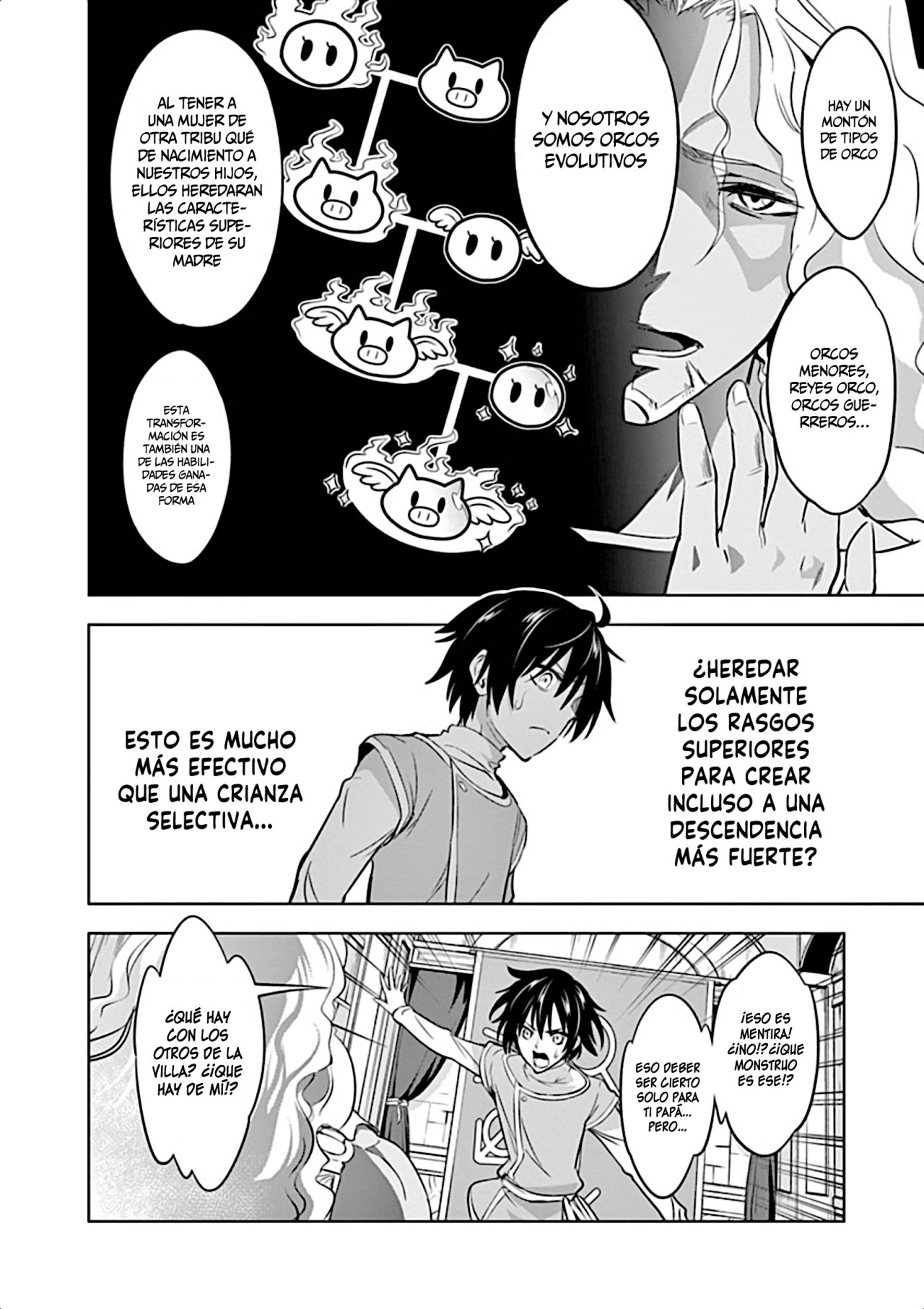 Shijou Saikyou Orc-san no Tanoshii Tanetsuke Harem Zukuri Capitulo 6: El secreto detrás del nacimiento de Oruku finalmente es revelado. página 8
