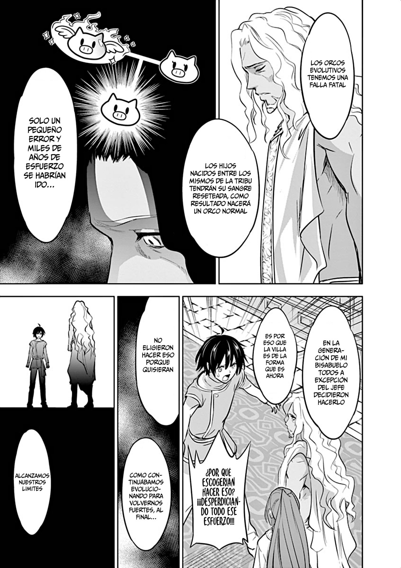 Shijou Saikyou Orc-san no Tanoshii Tanetsuke Harem Zukuri Capitulo 6: El secreto detrás del nacimiento de Oruku finalmente es revelado. página 9