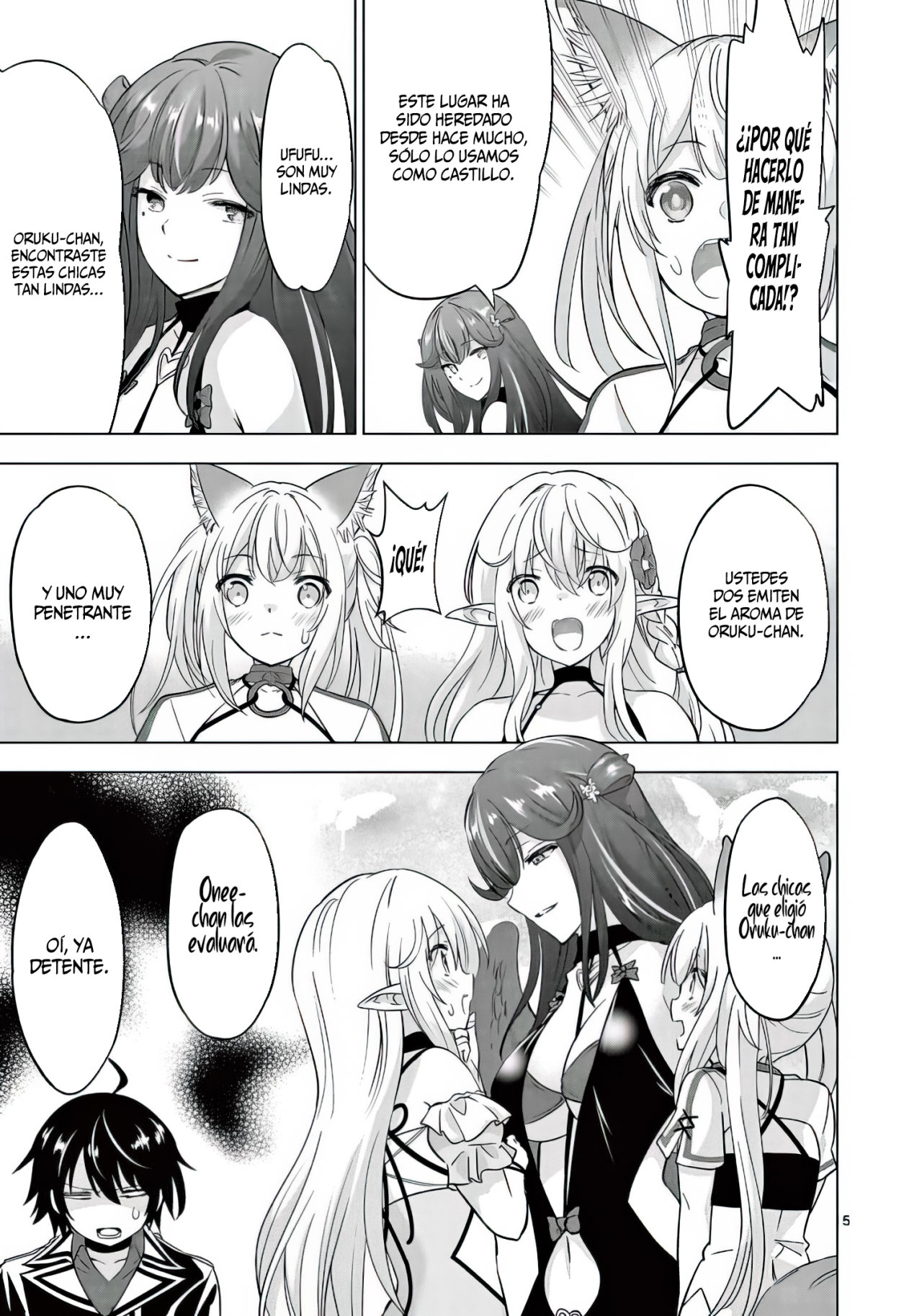 Shijou Saikyou Orc-san no Tanoshii Tanetsuke Harem Zukuri Capitulo 66: ¿Te gusta esta Onee-san Mayor? página 7