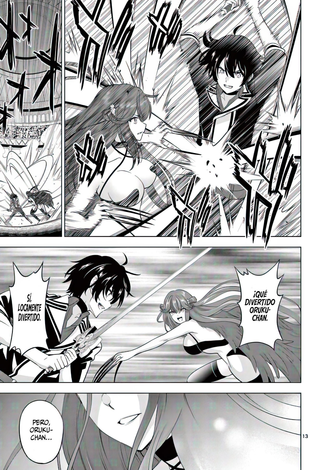 Shijou Saikyou Orc-san no Tanoshii Tanetsuke Harem Zukuri Capitulo 68: ¡El Orco vs El Rey Demonio! página 17