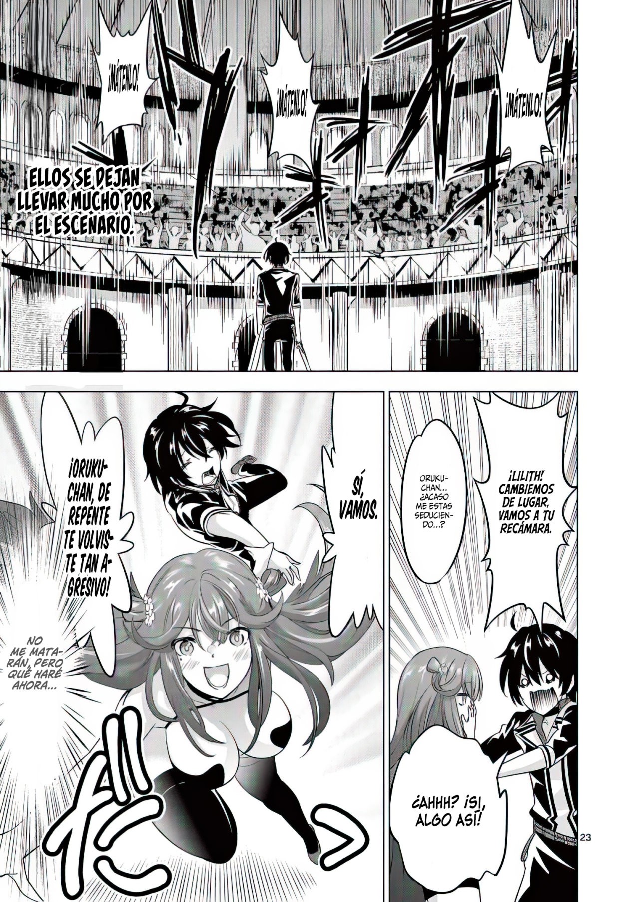 Shijou Saikyou Orc-san no Tanoshii Tanetsuke Harem Zukuri Capitulo 68: ¡El Orco vs El Rey Demonio! página 27