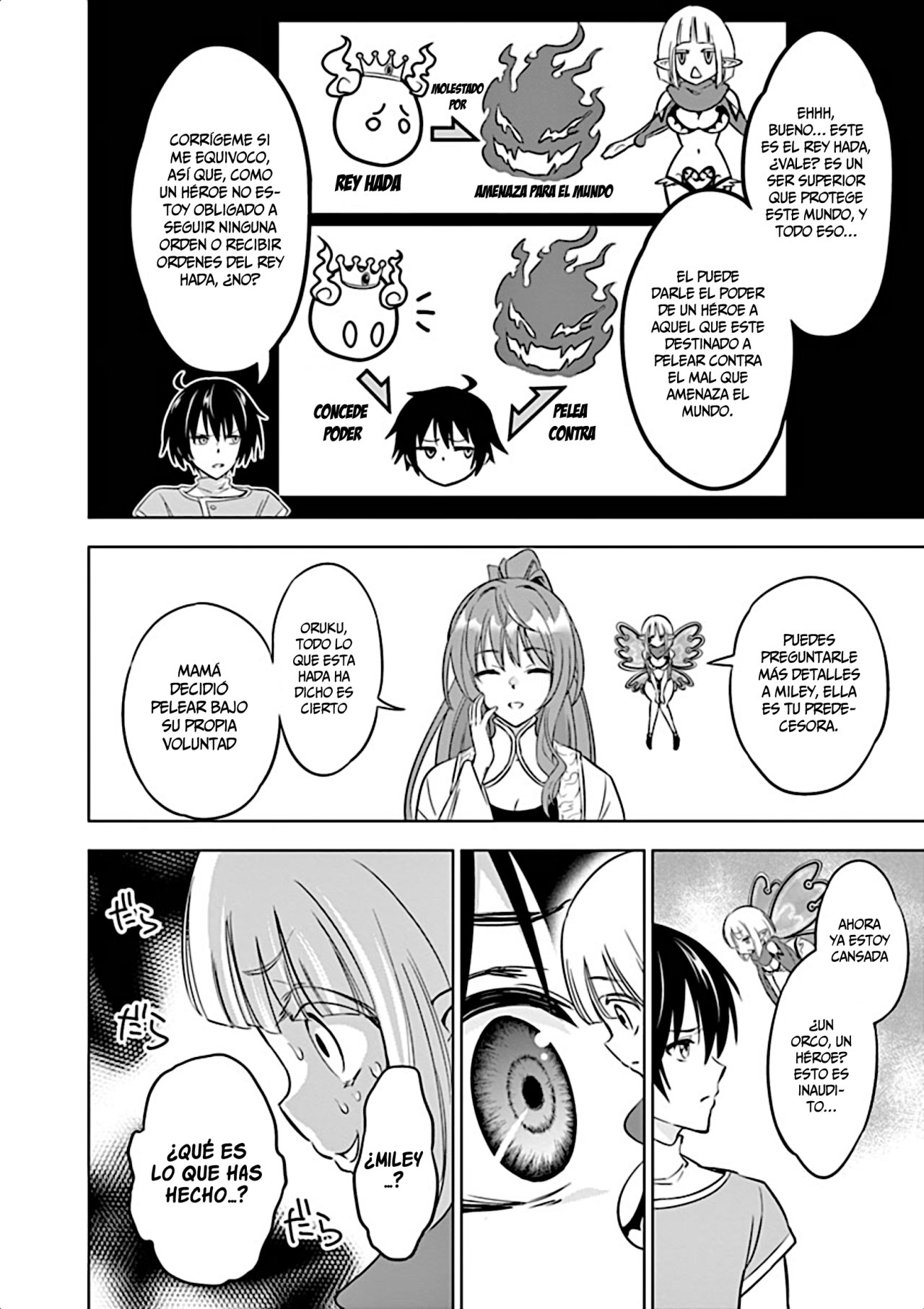 Shijou Saikyou Orc-san no Tanoshii Tanetsuke Harem Zukuri Capitulo 7: El Poder del Héroe página 8